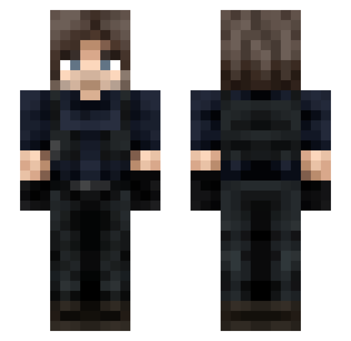 FatherDeci Minecraft skin, front and back view