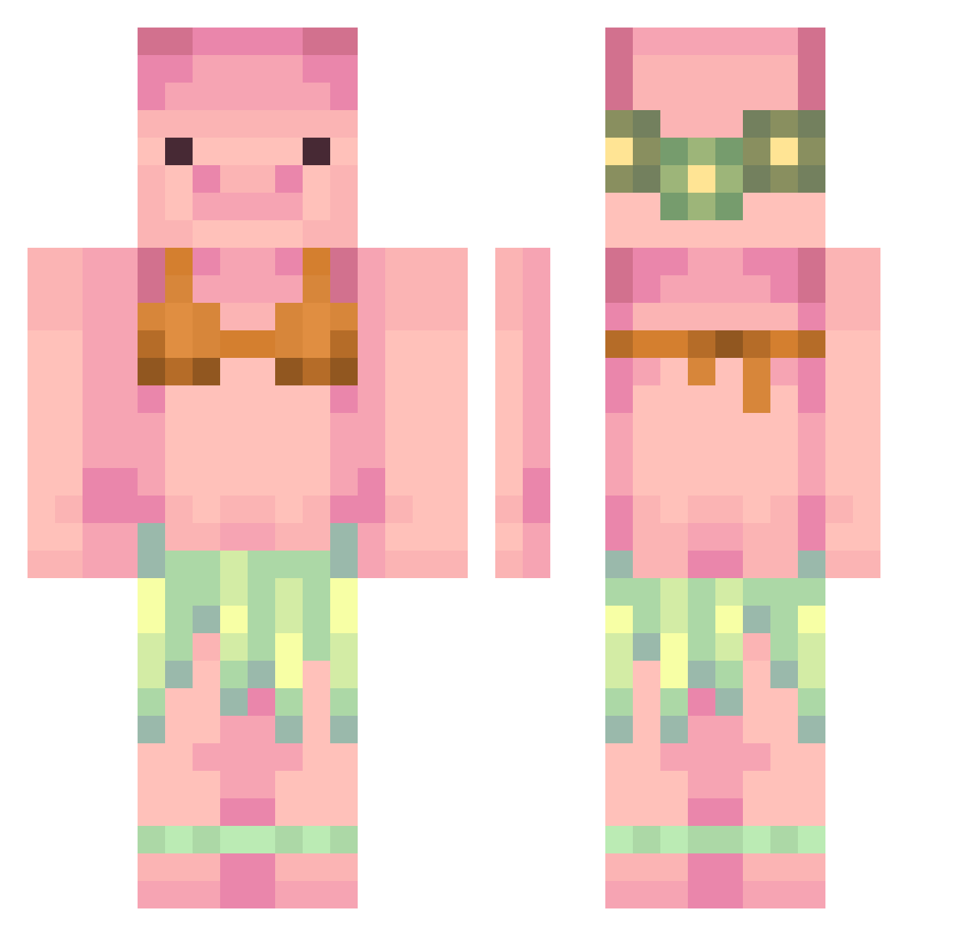 U_Gorilla_0726 Minecraft skin, front and back view
