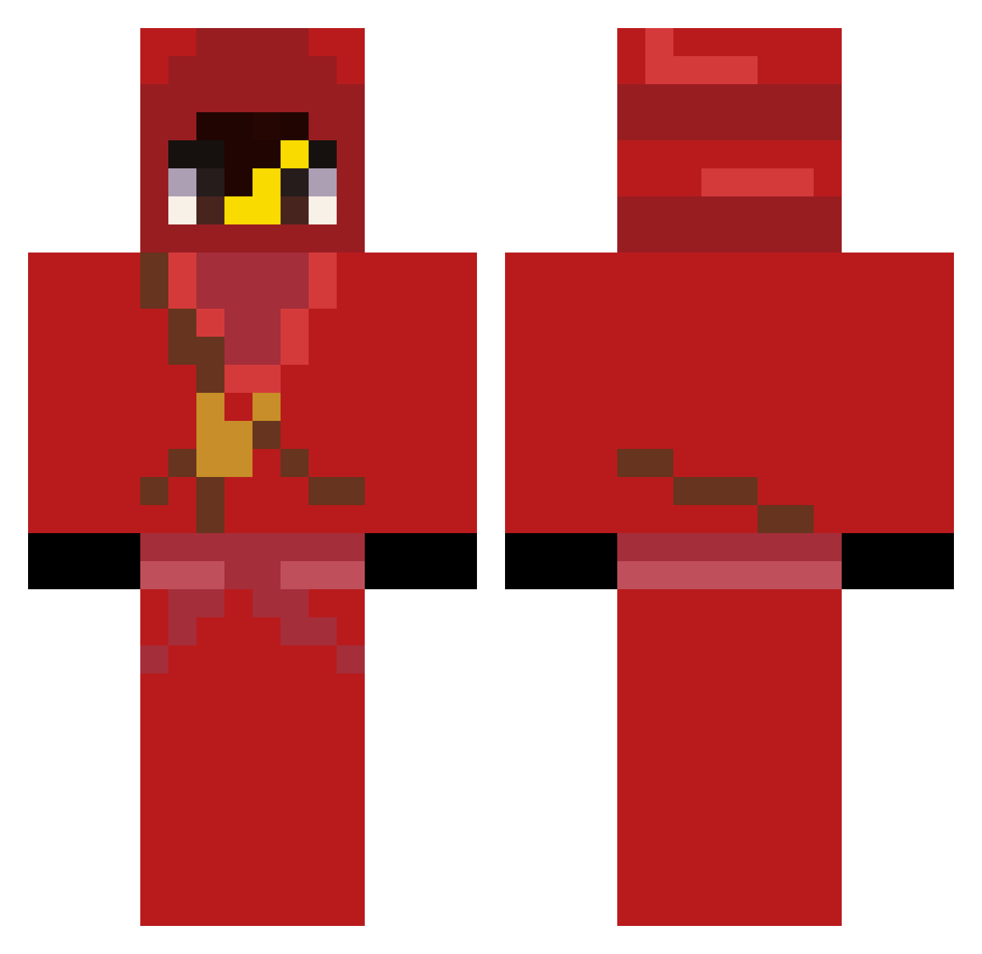 Sulpez Minecraft skin, front and back view