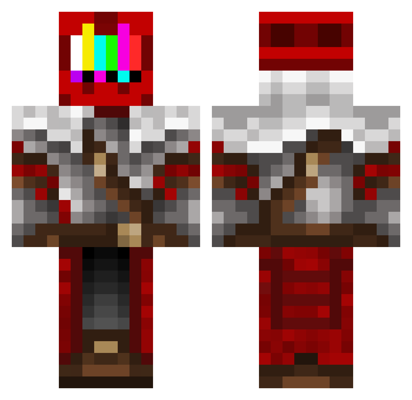 no_singal Minecraft skin, front and back view