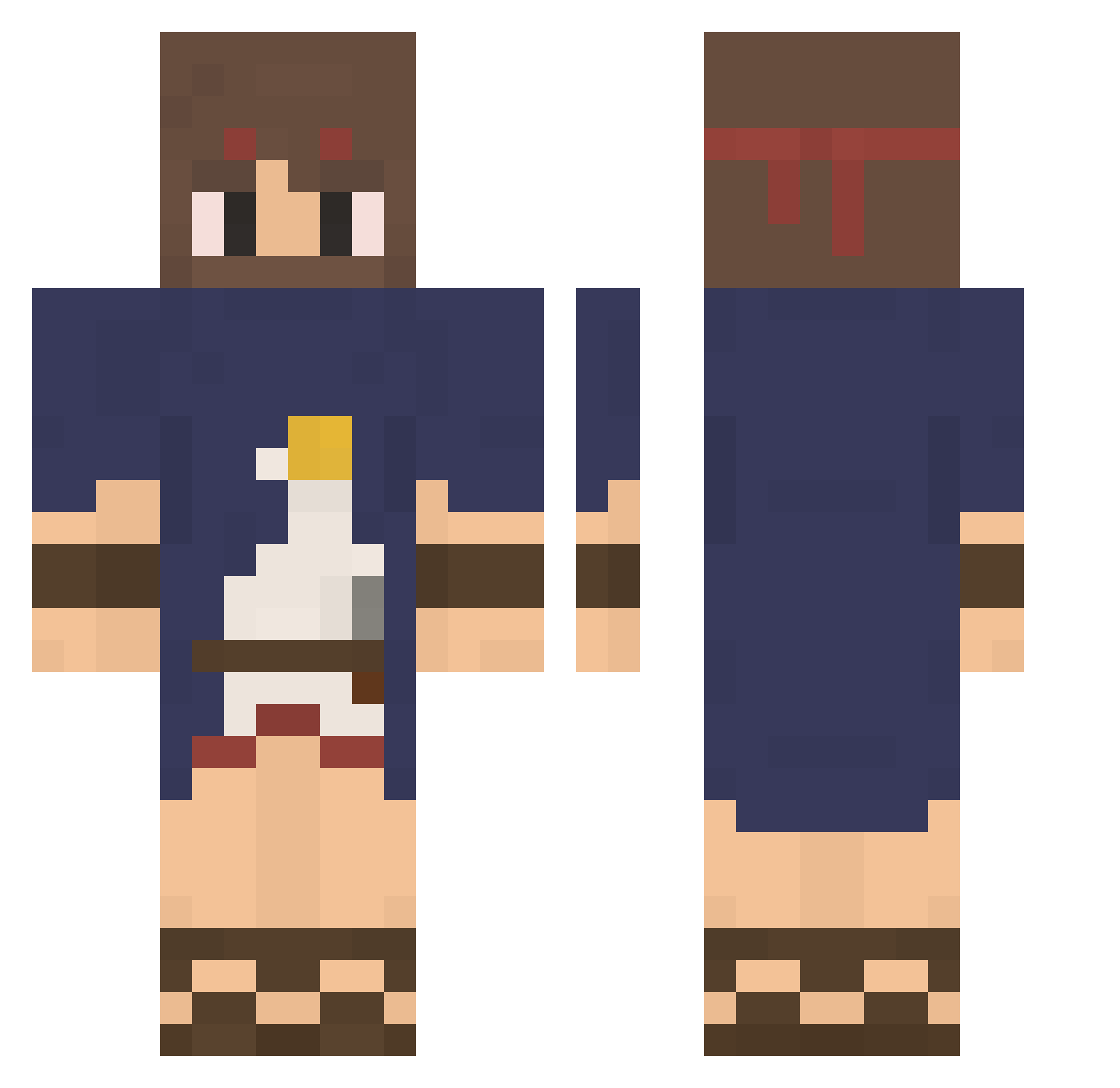 RodroGrungus Minecraft skin, front and back view