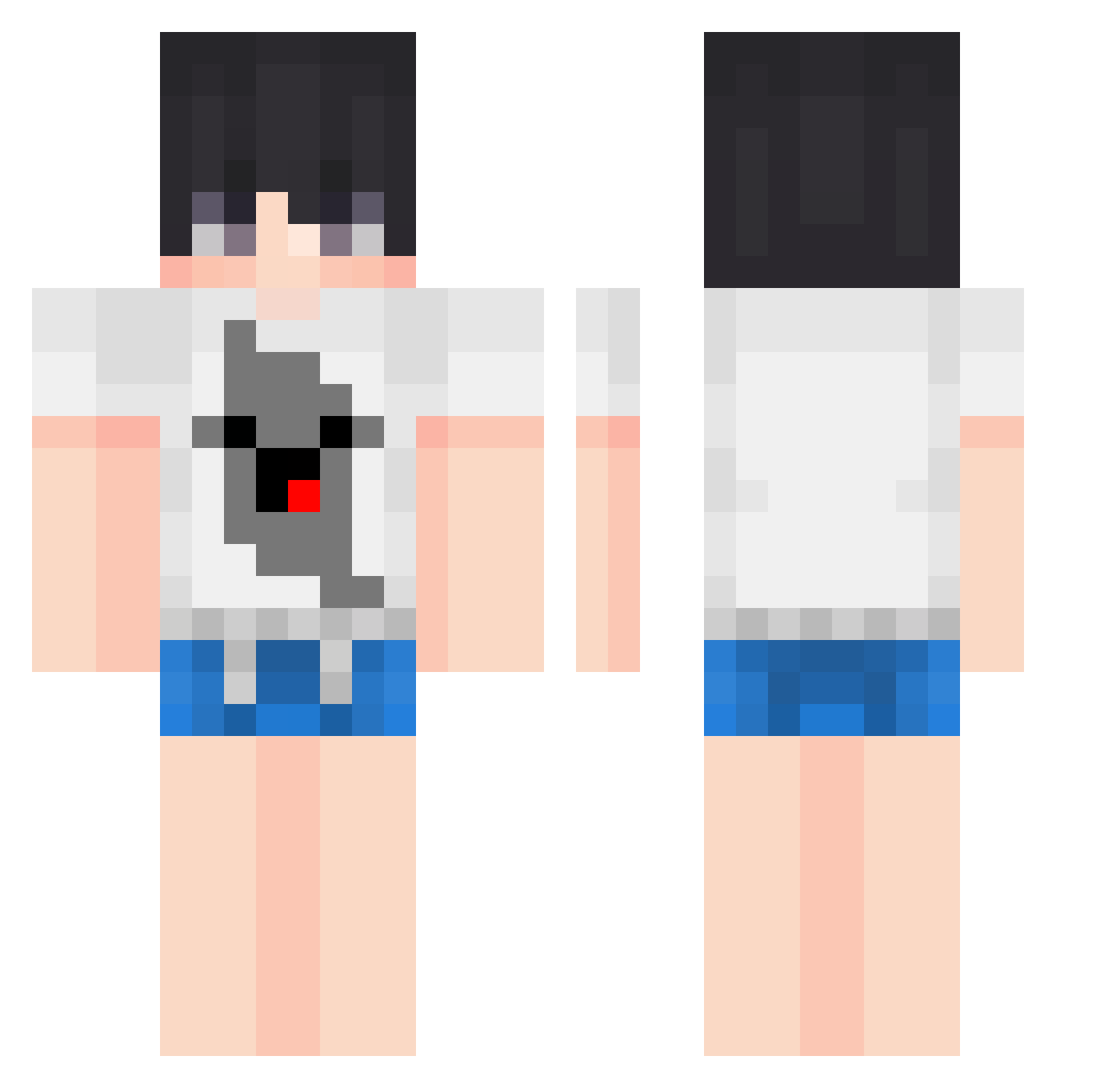 sotphy Minecraft skin, front and back view