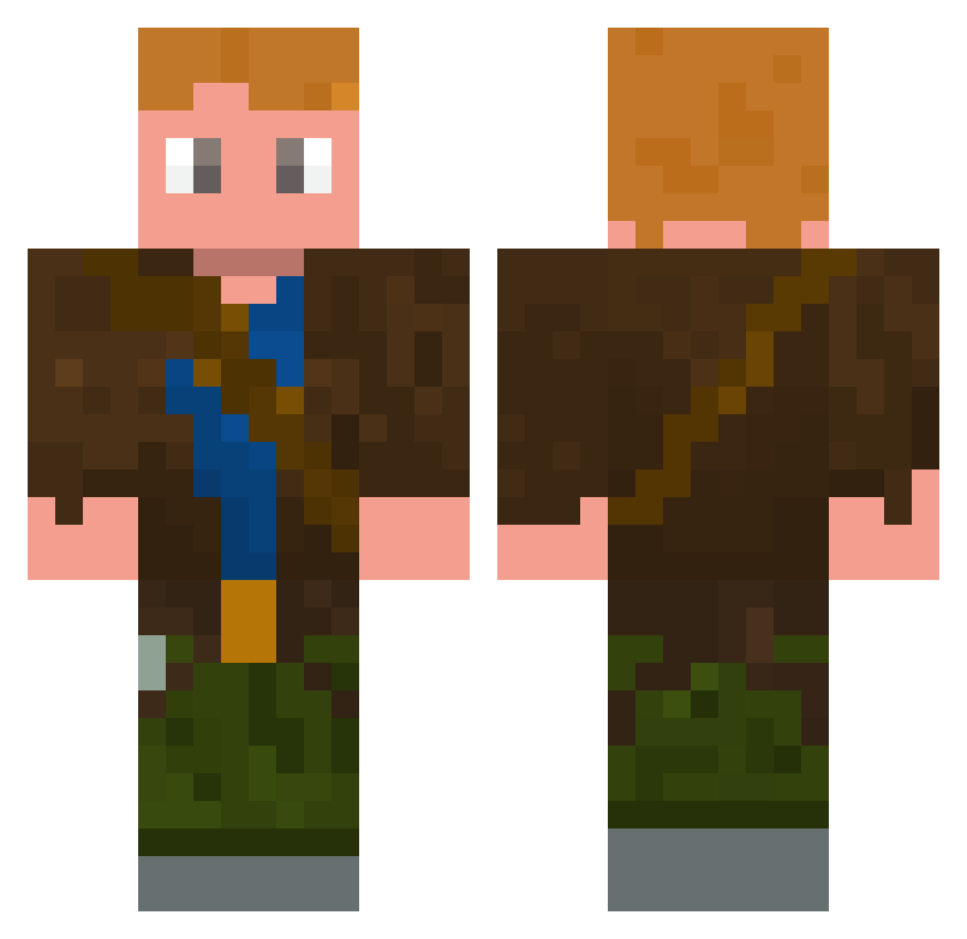 Hay__Bale Minecraft skin, front and back view