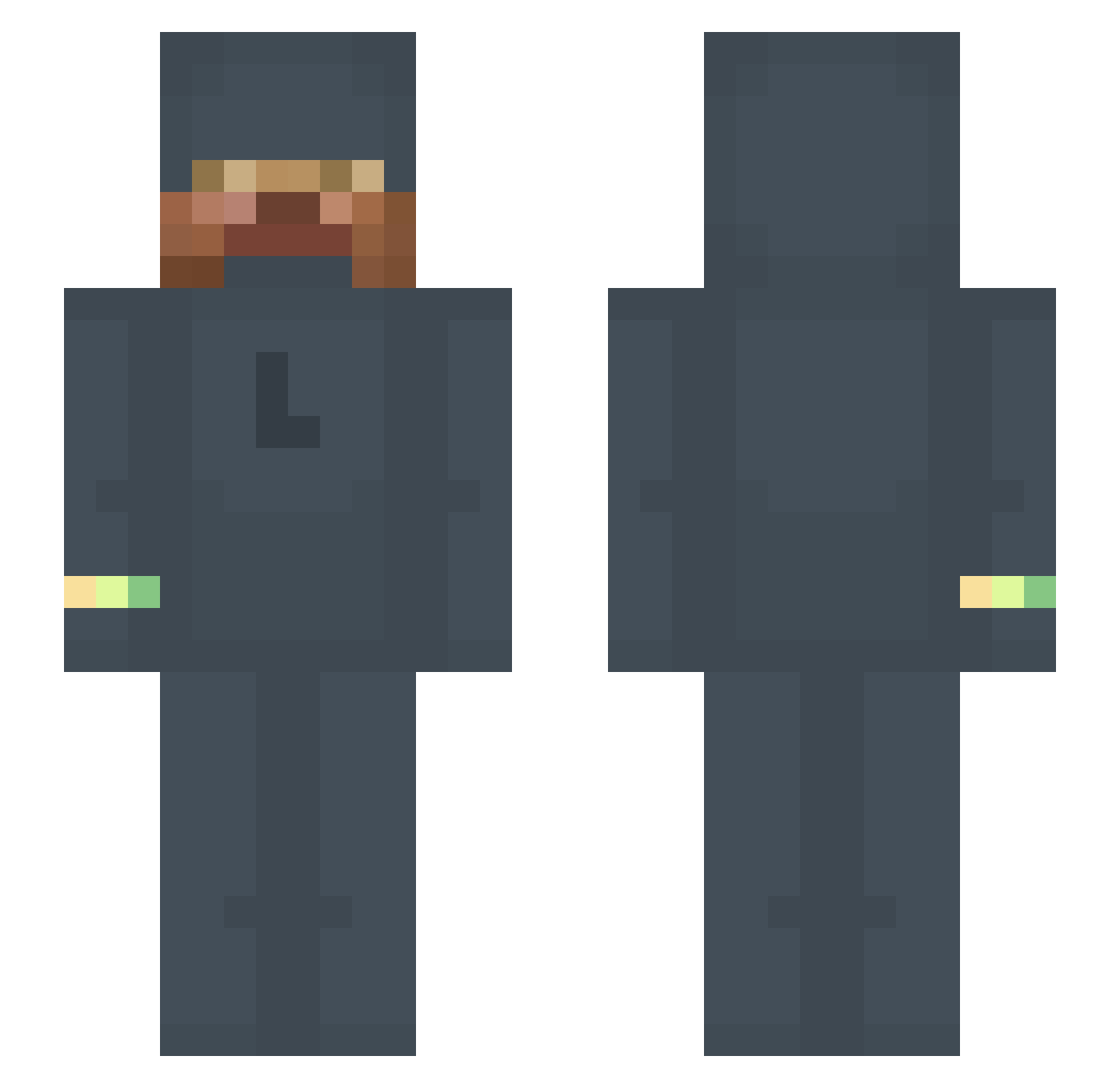 Z00 Minecraft skin, front and back view