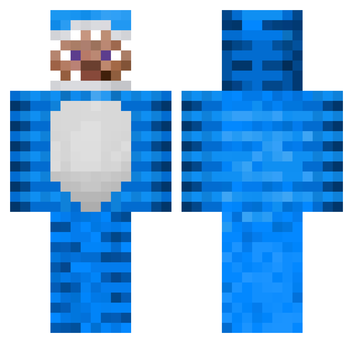 d7ddy Minecraft skin, front and back view