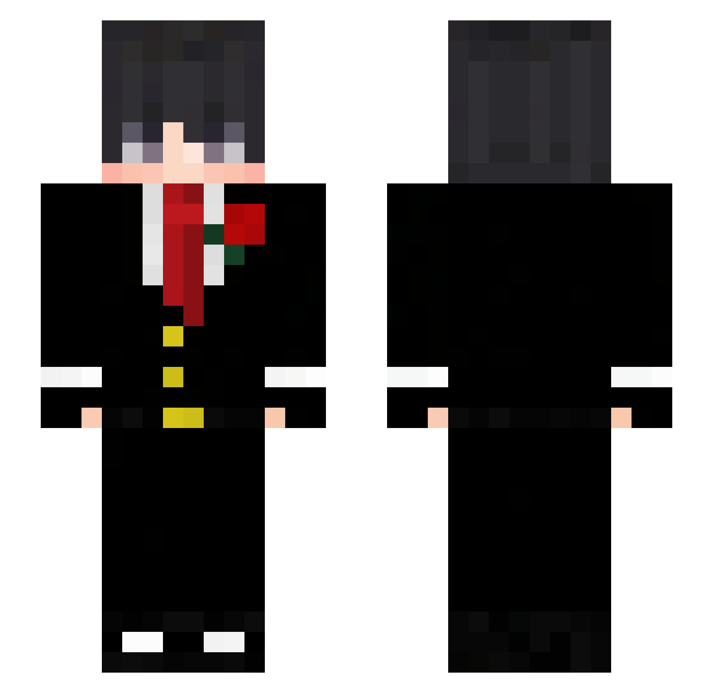 Tenix_ Minecraft skin, front and back view