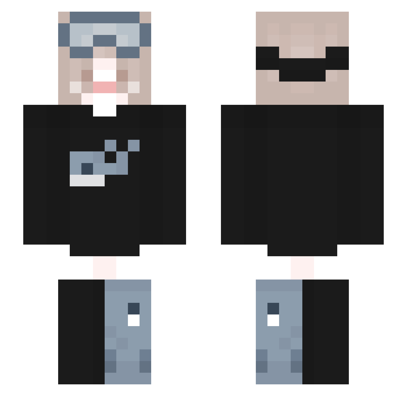 NashLaRafale Minecraft skin, front and back view