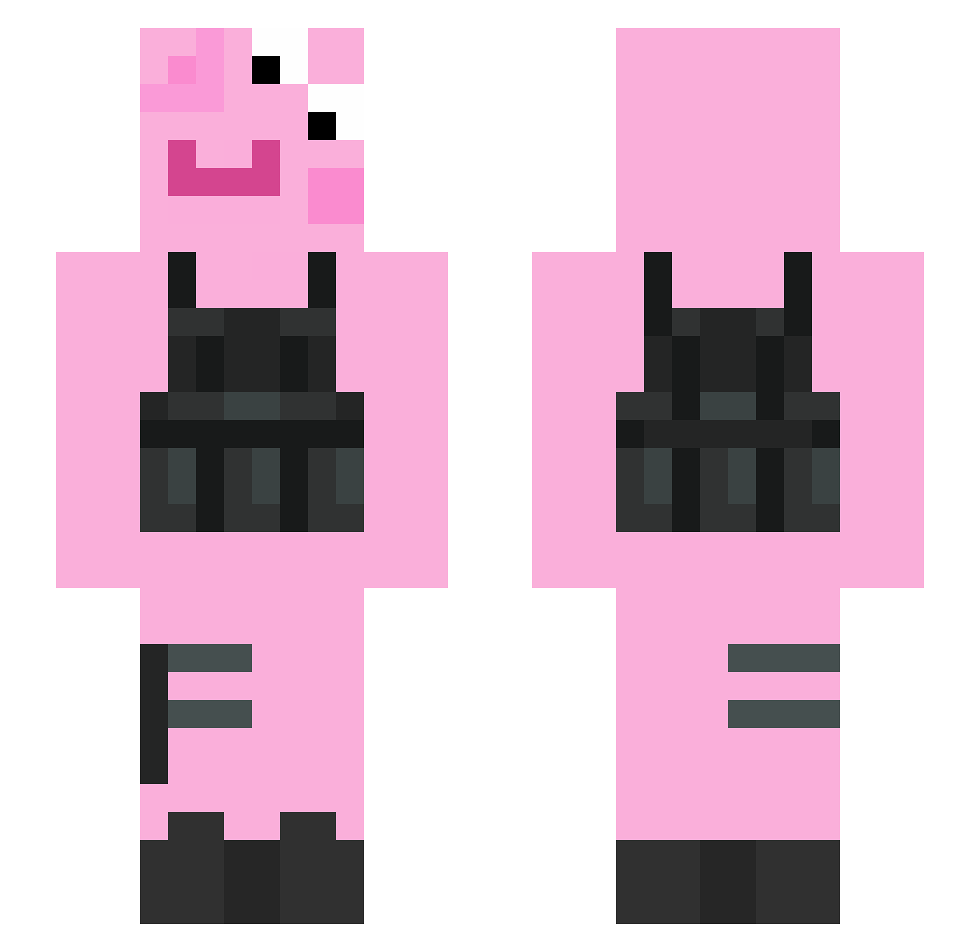 JayVince Minecraft skin, front and back view
