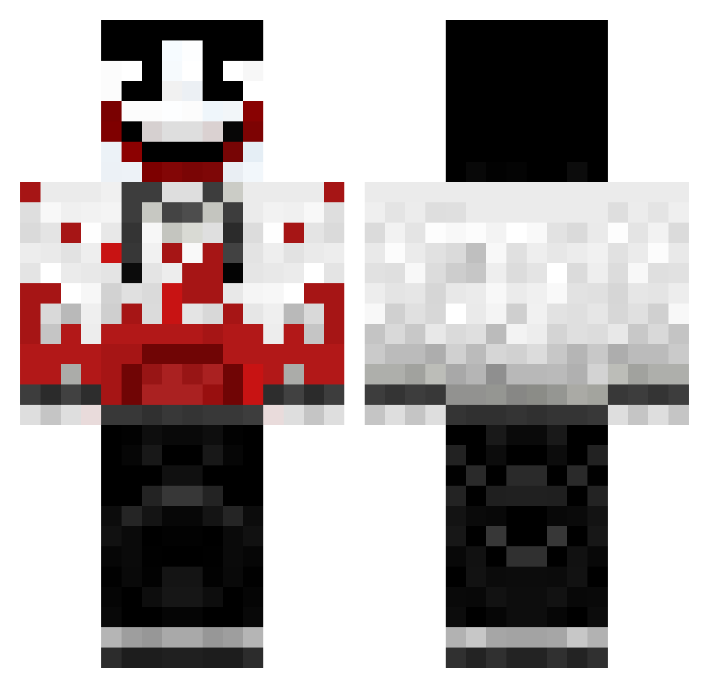 chicharra Minecraft skin, front and back view