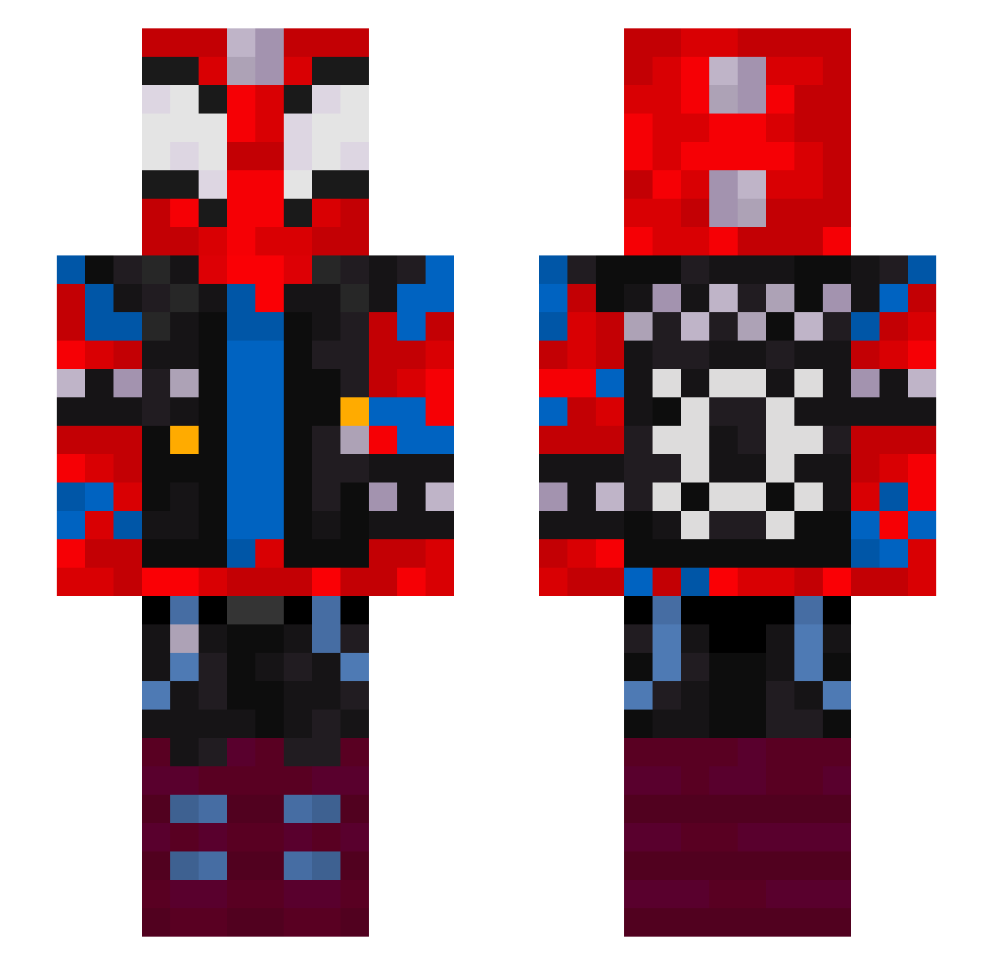 AnazjaAstor_ Minecraft skin, front and back view