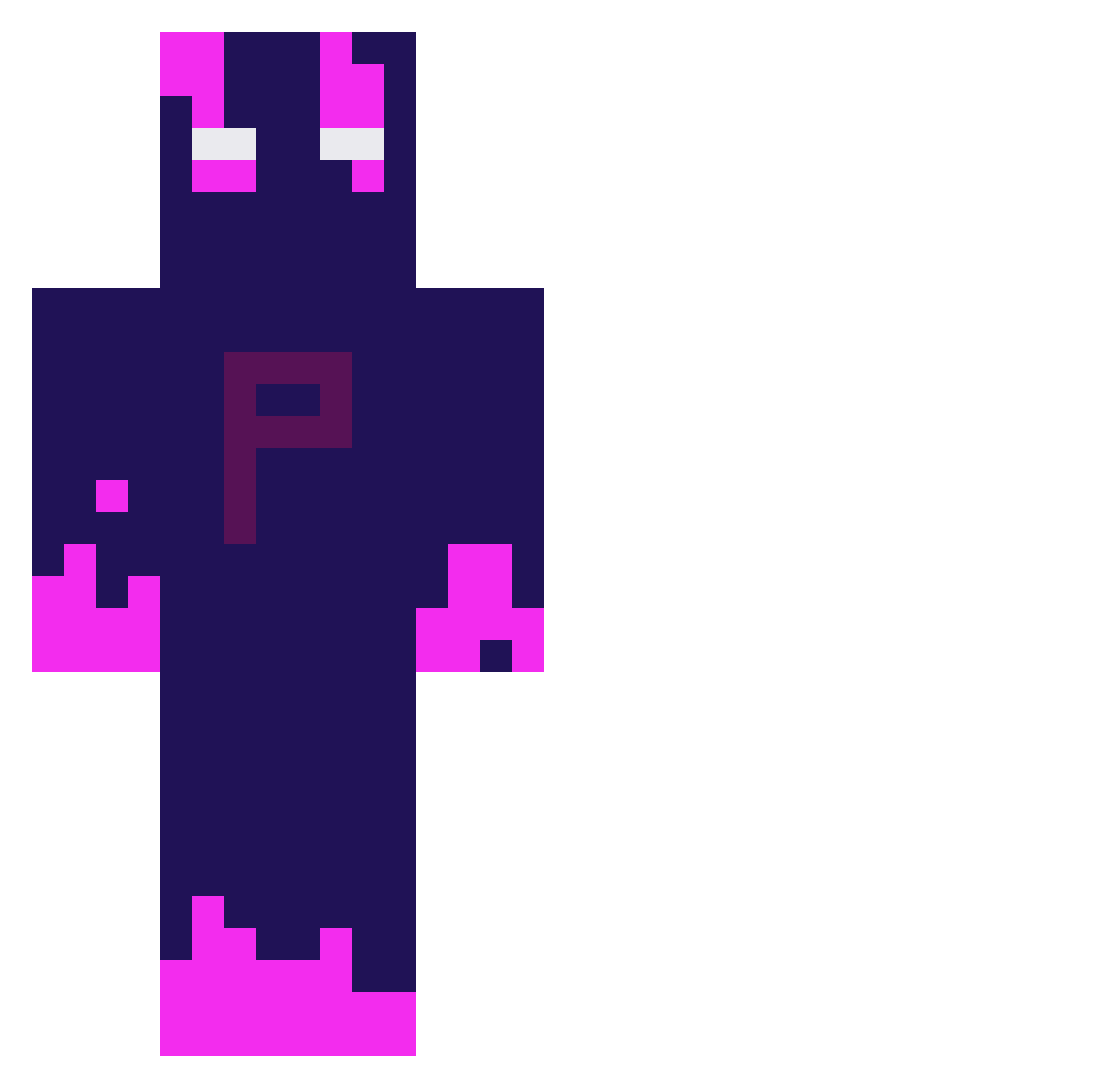 ratamahata72 Minecraft skin, front and back view