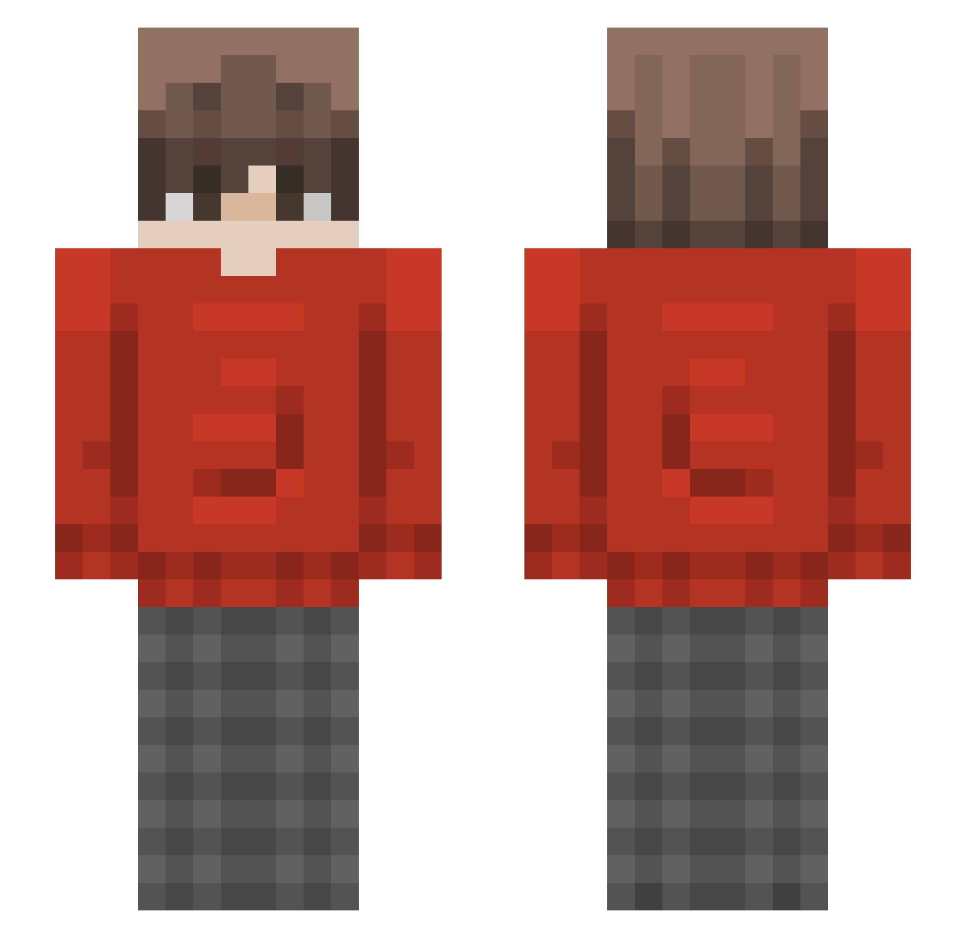lymini Minecraft skin, front and back view