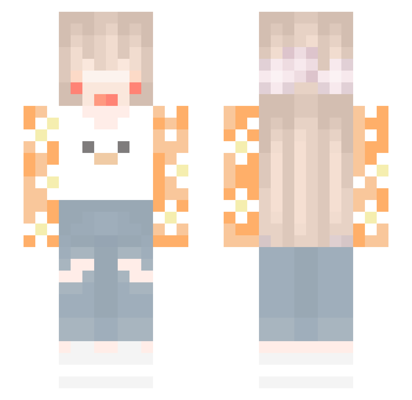 Lady_Misstia Minecraft skin, front and back view