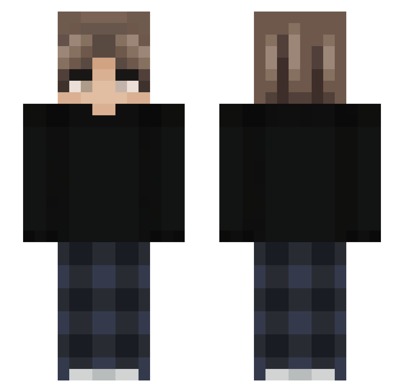 STY5 Minecraft skin, front and back view