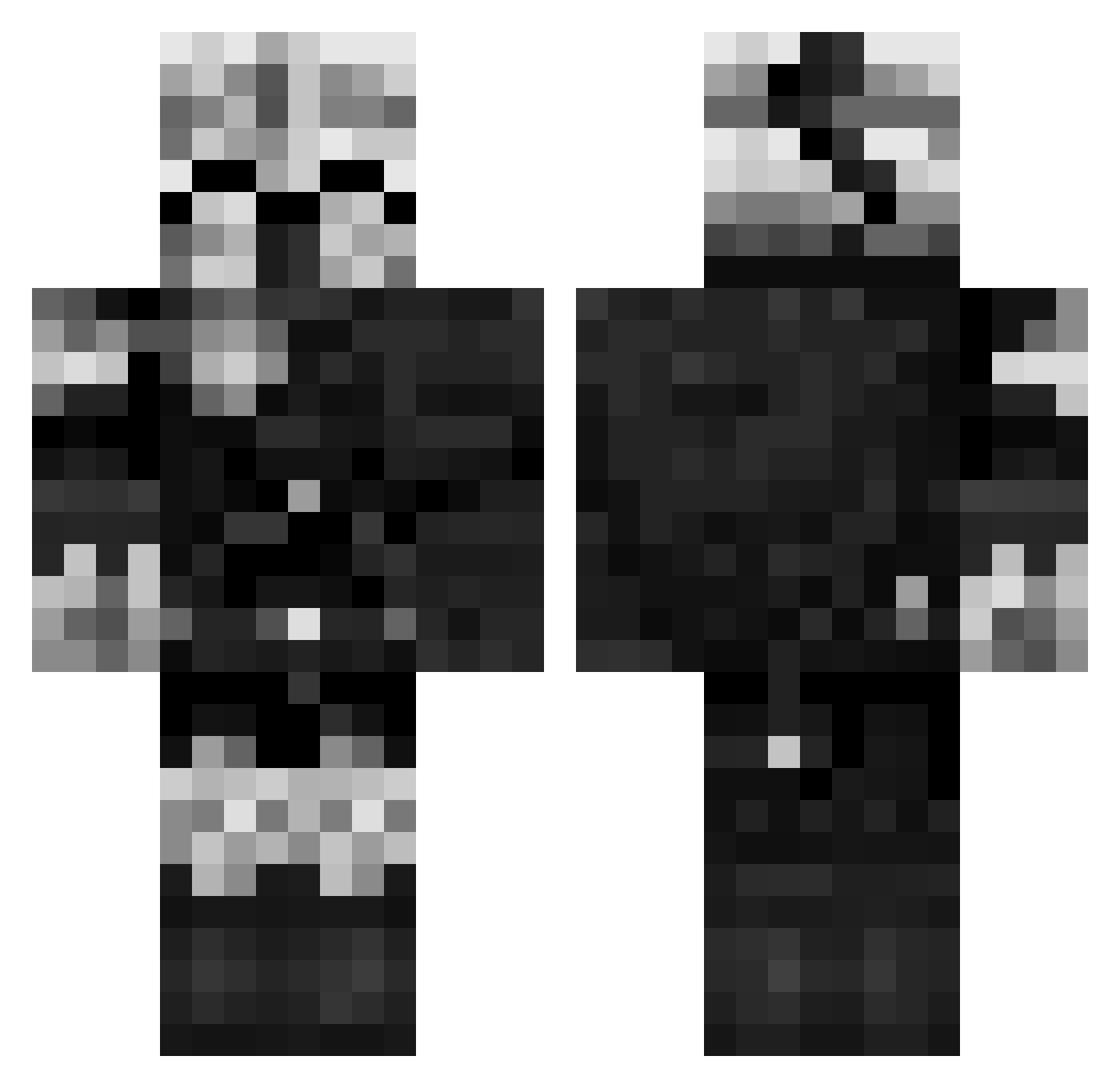 Jnap_man Minecraft skin, front and back view
