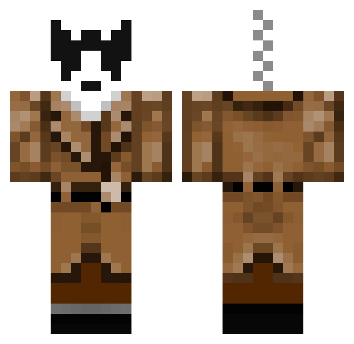 lemezsin Minecraft skin, front and back view