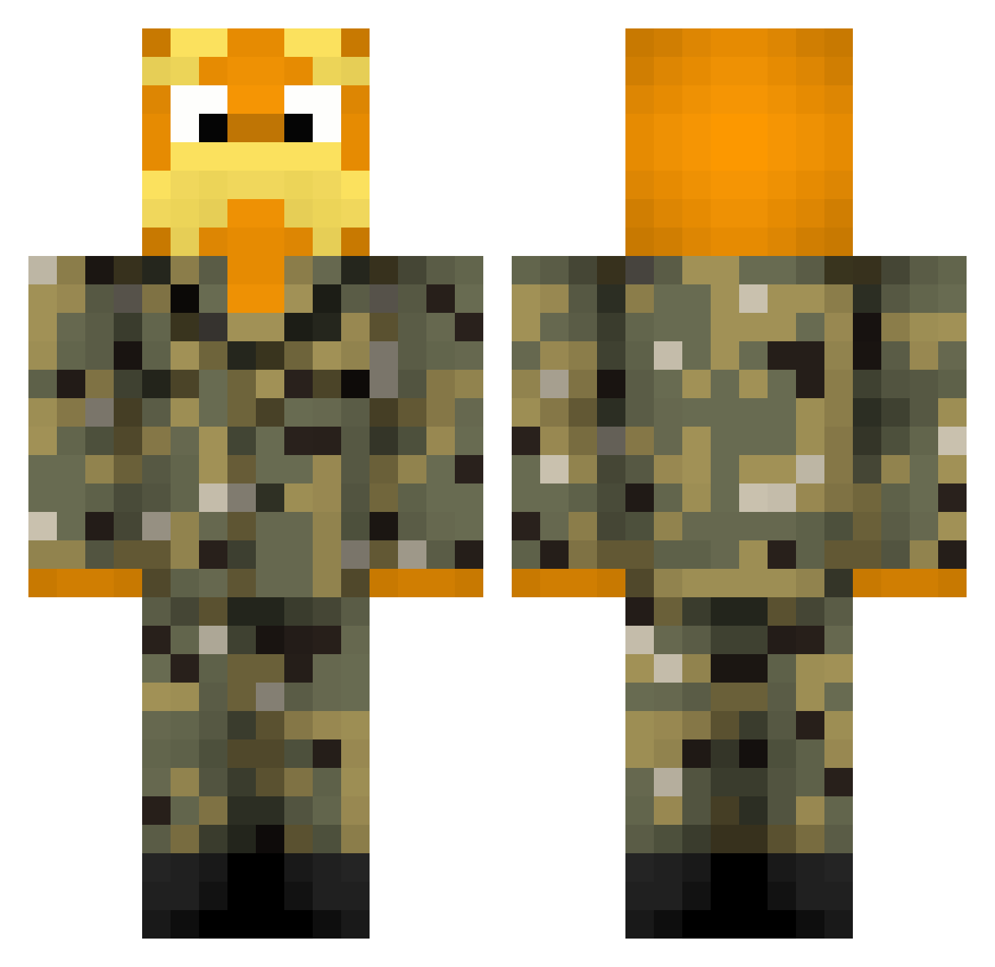 Snps121 Minecraft skin, front and back view