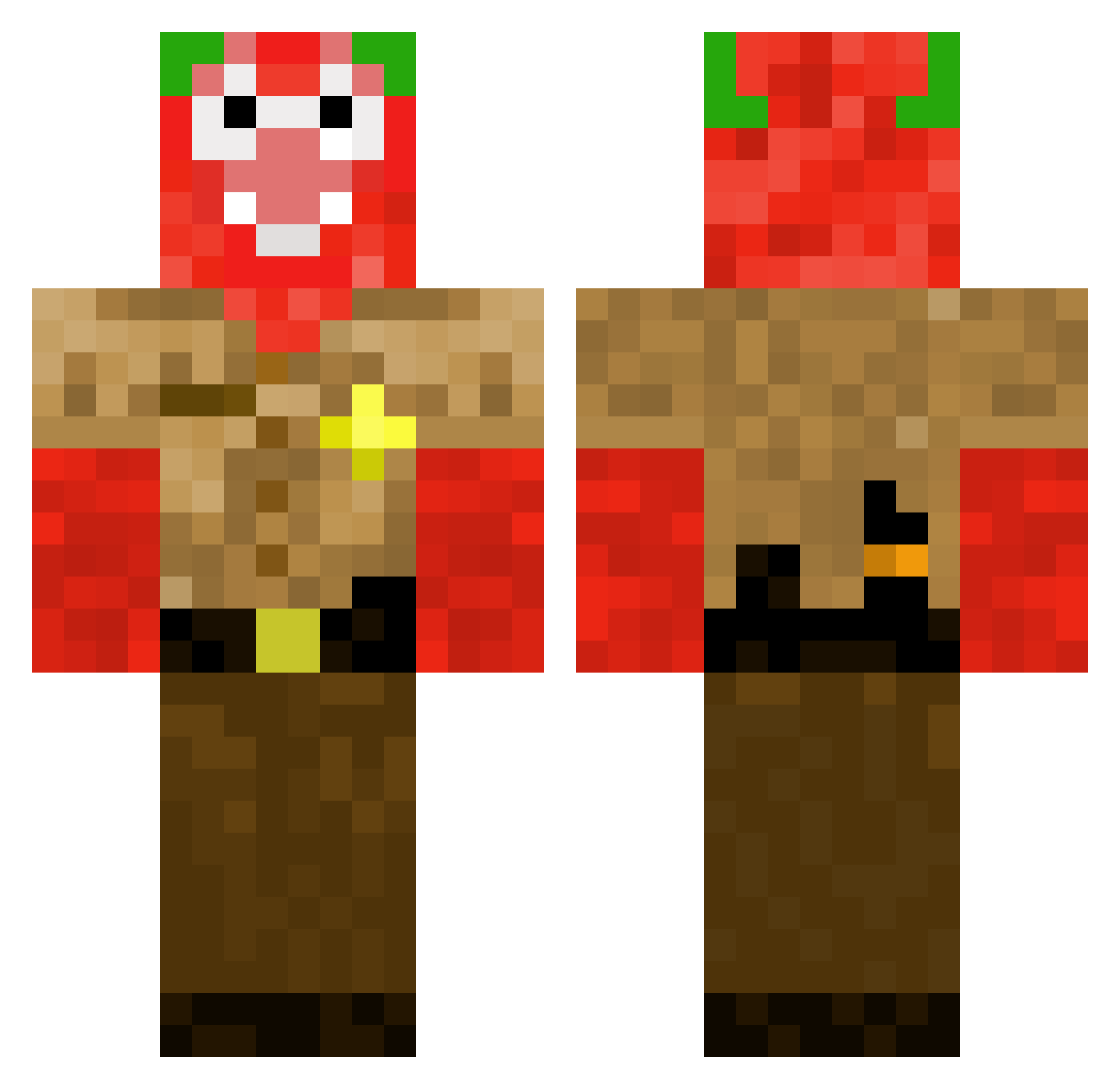 Joe88y7 Minecraft skin, front and back view