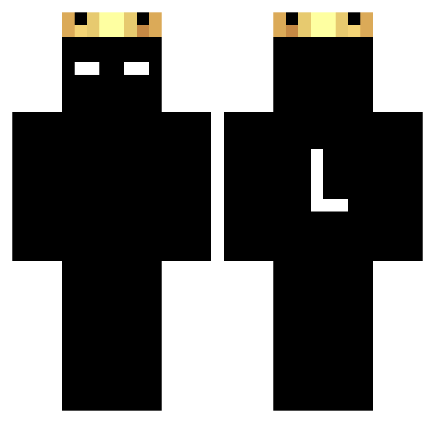 ReikOG Minecraft skin, front and back view