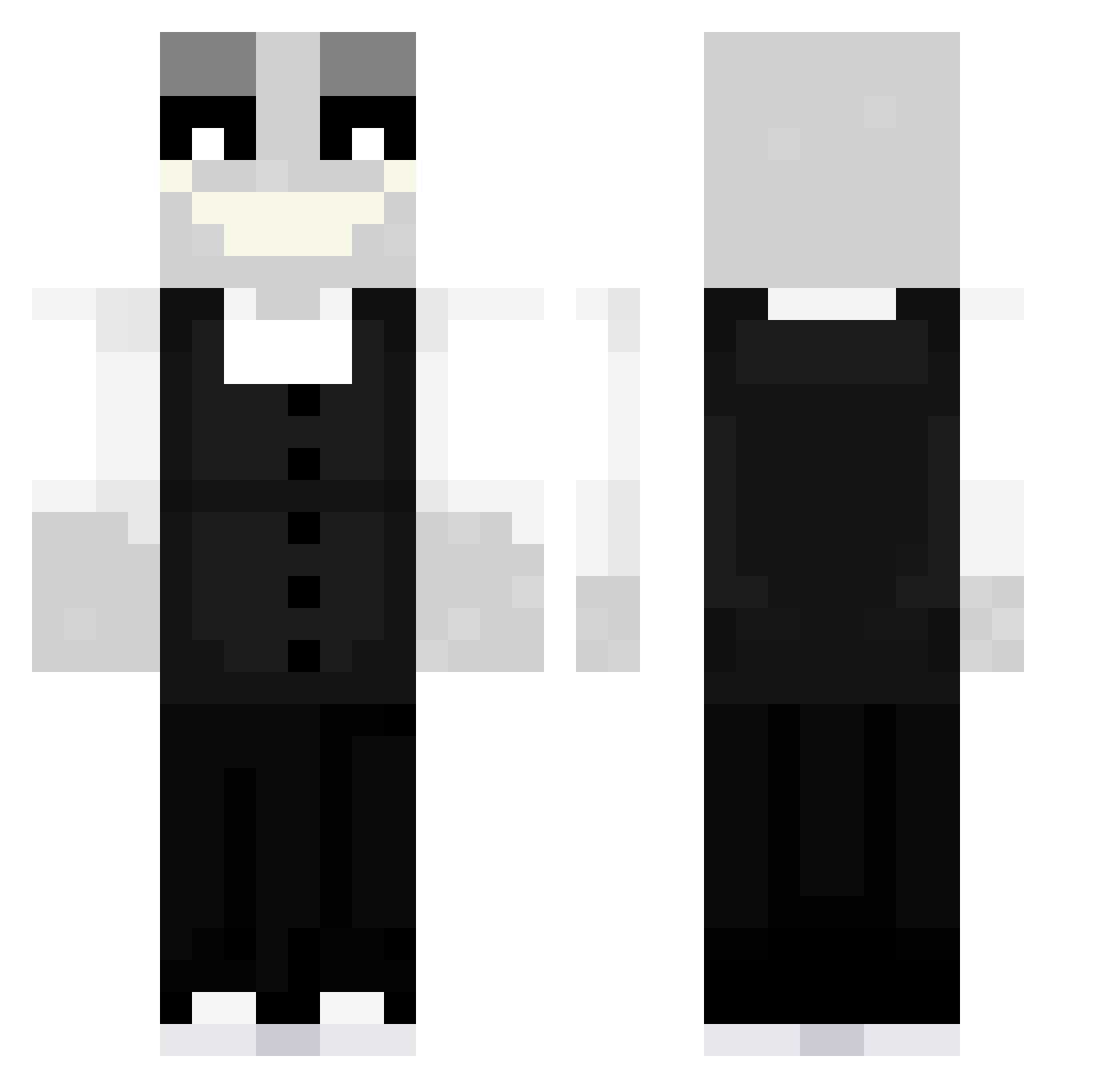 Smalle24 Minecraft skin, front and back view