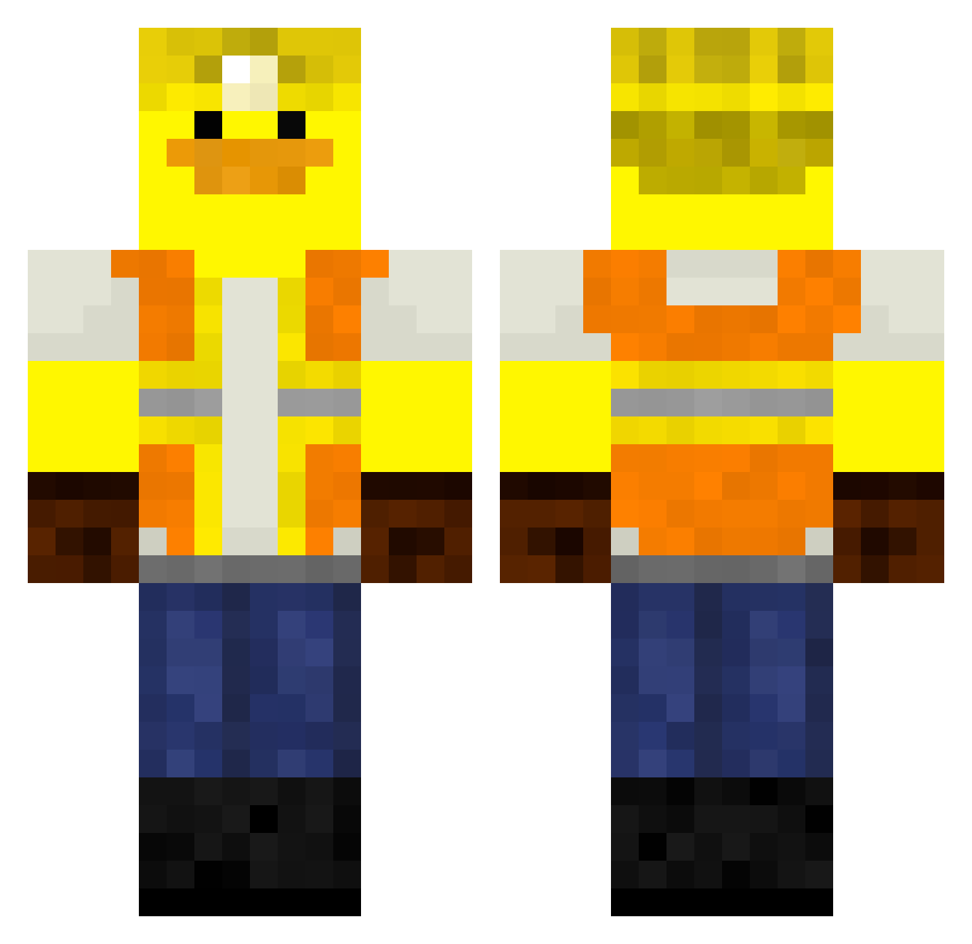 MR_Kimppa Minecraft skin, front and back view