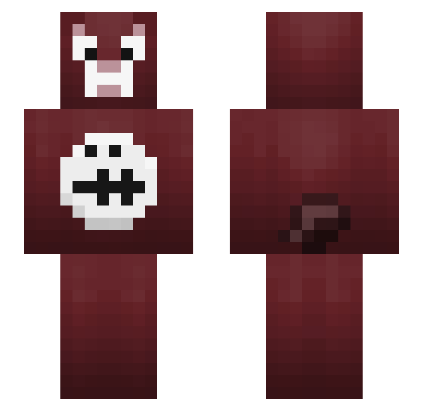 Cyborg3241 Minecraft skin, front and back view