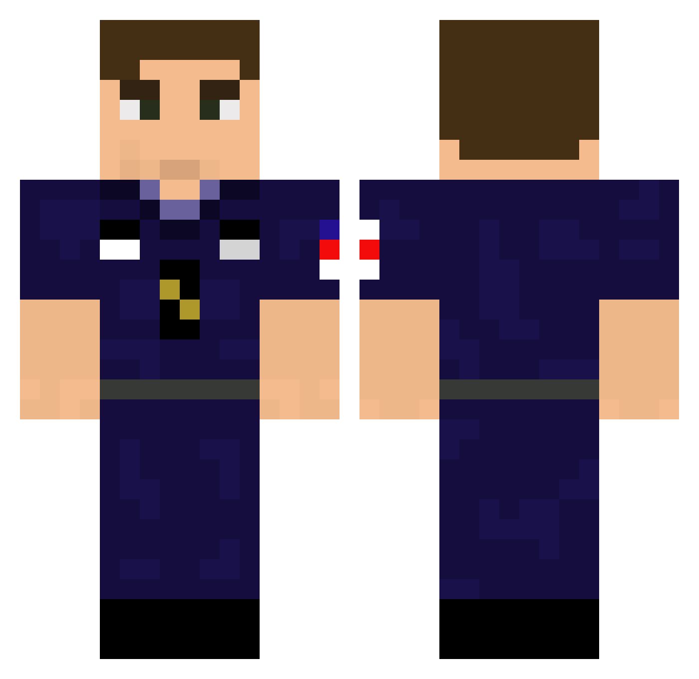 PaidCactus492 Minecraft skin, front and back view
