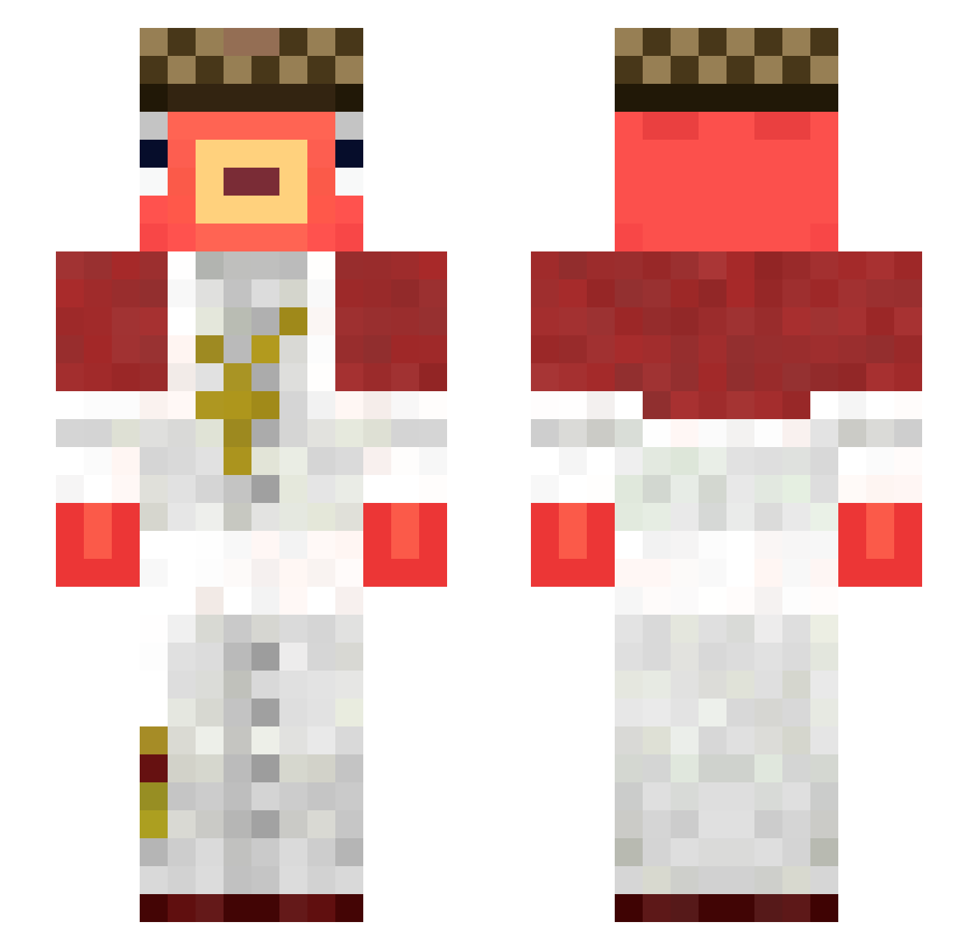 urururururur Minecraft skin, front and back view