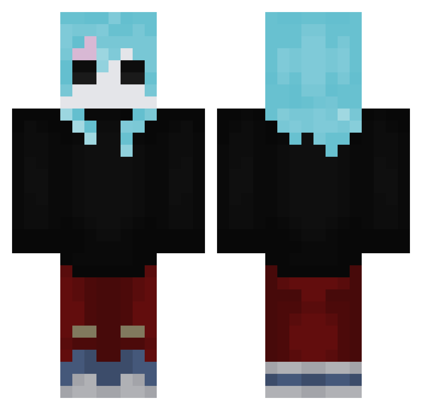 alvarocaca Minecraft skin, front and back view