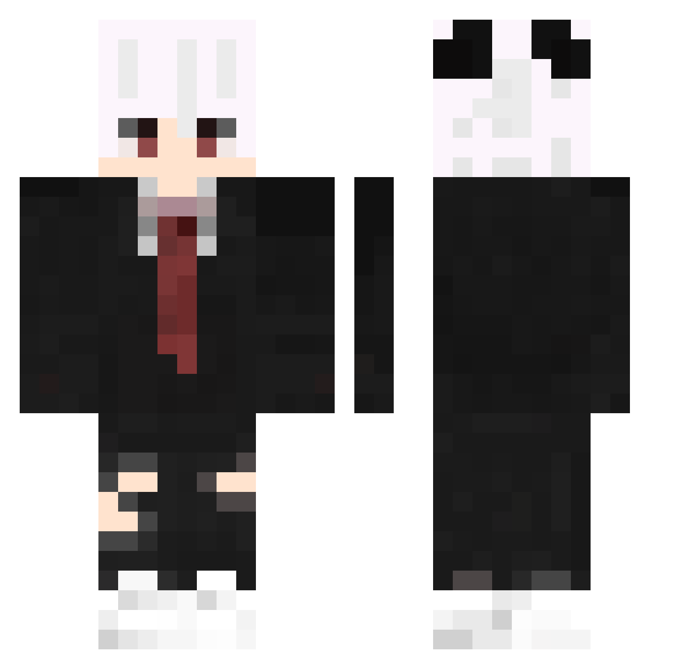 NicoDinoXx Minecraft skin, front and back view