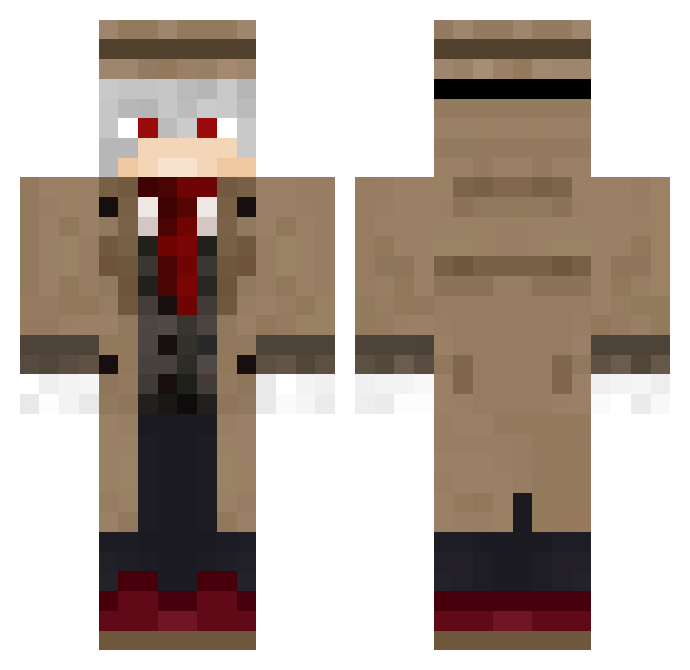 CelestialNovus Minecraft skin, front and back view