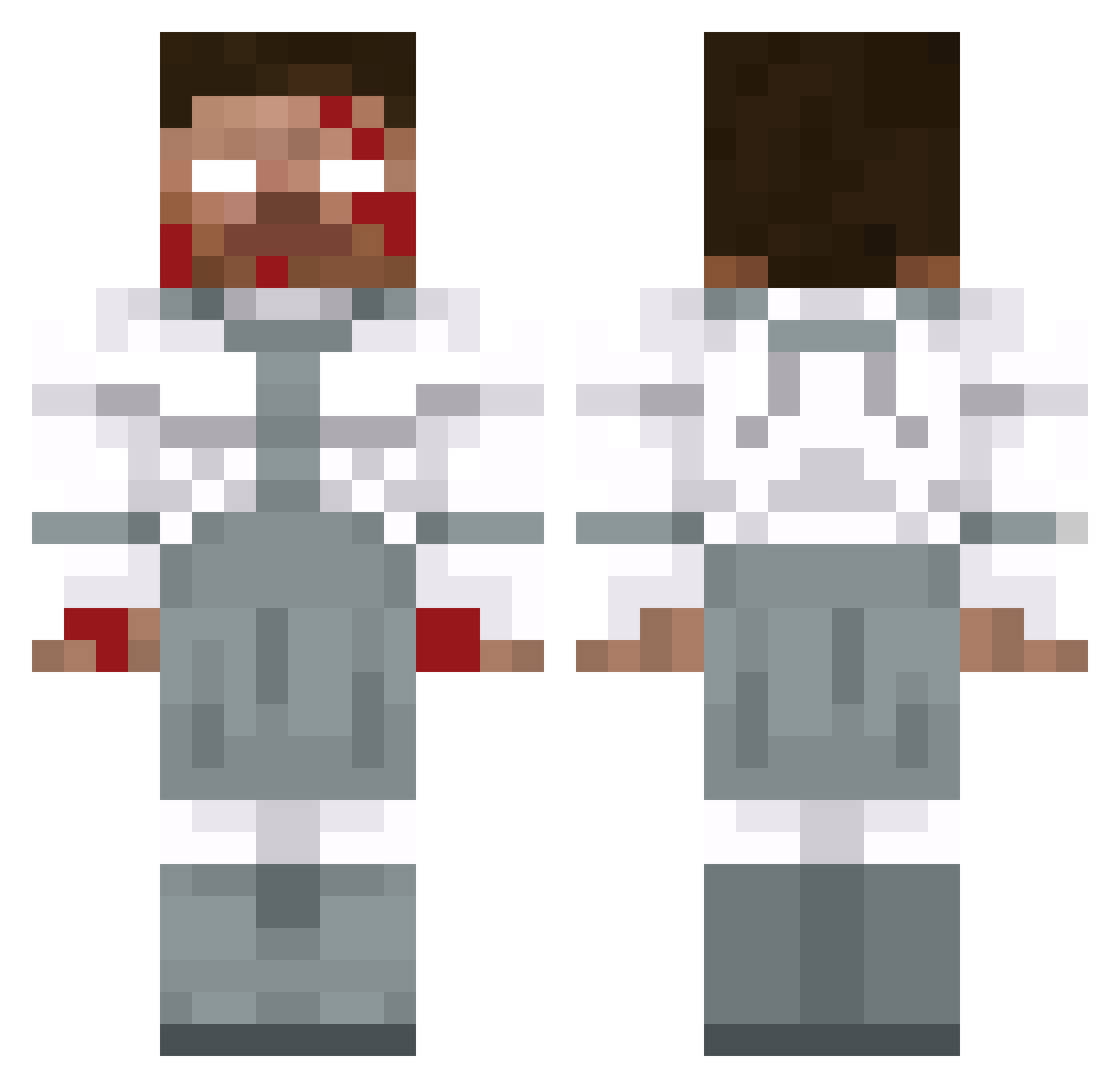 StuckBaton4536 Minecraft skin, front and back view