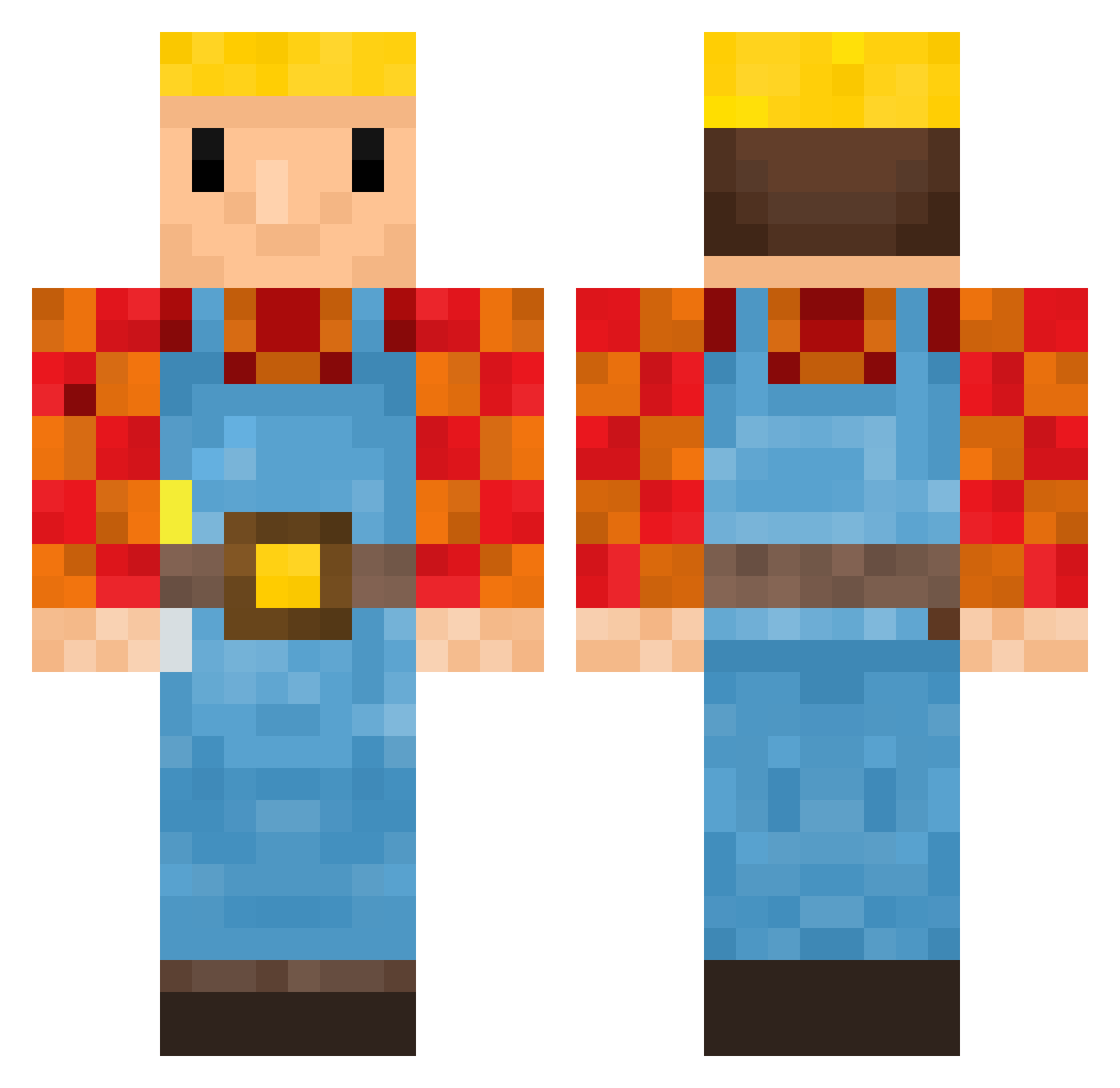 Nova_S Minecraft skin, front and back view