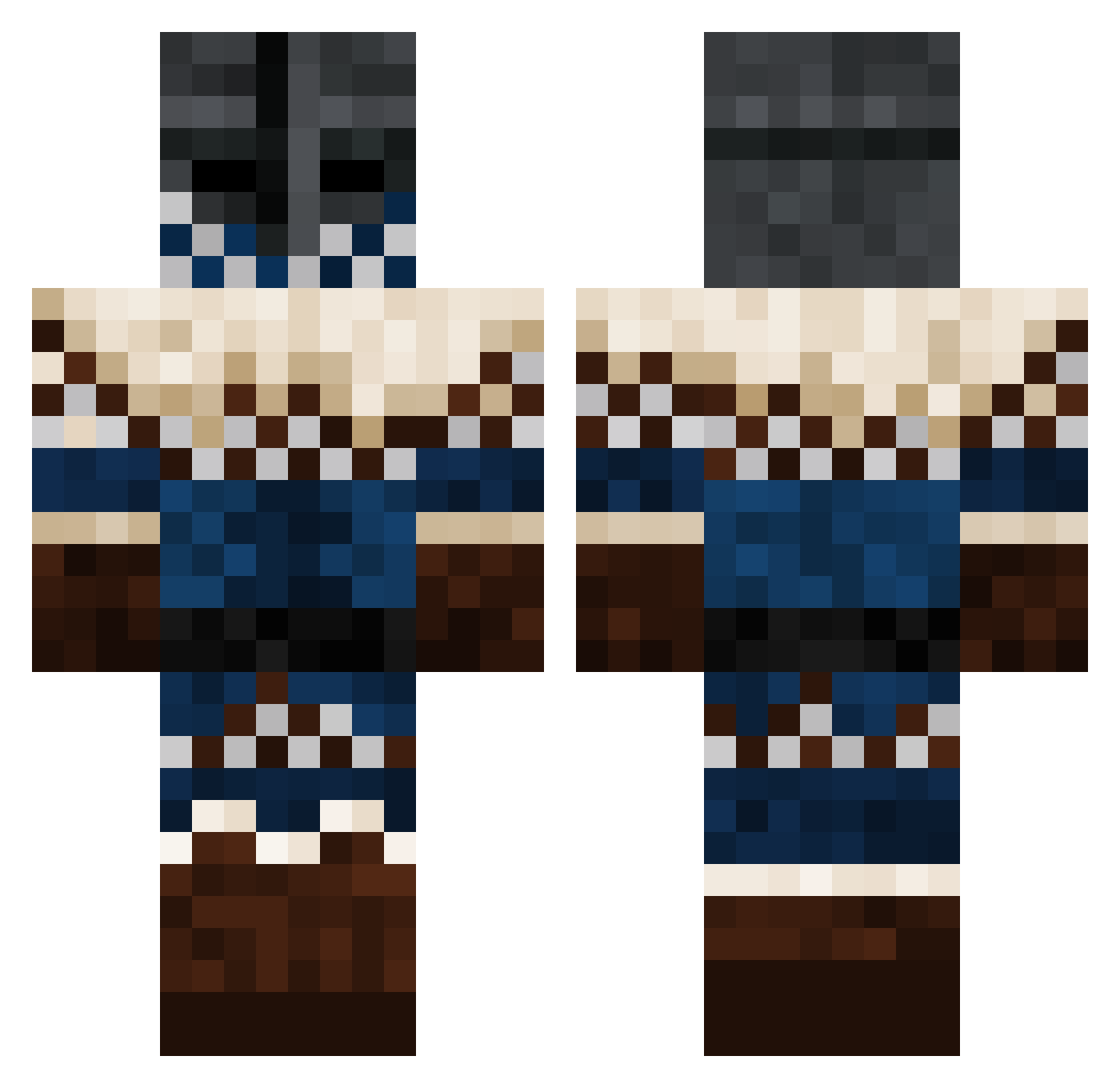 Dragon_mender Minecraft skin, front and back view