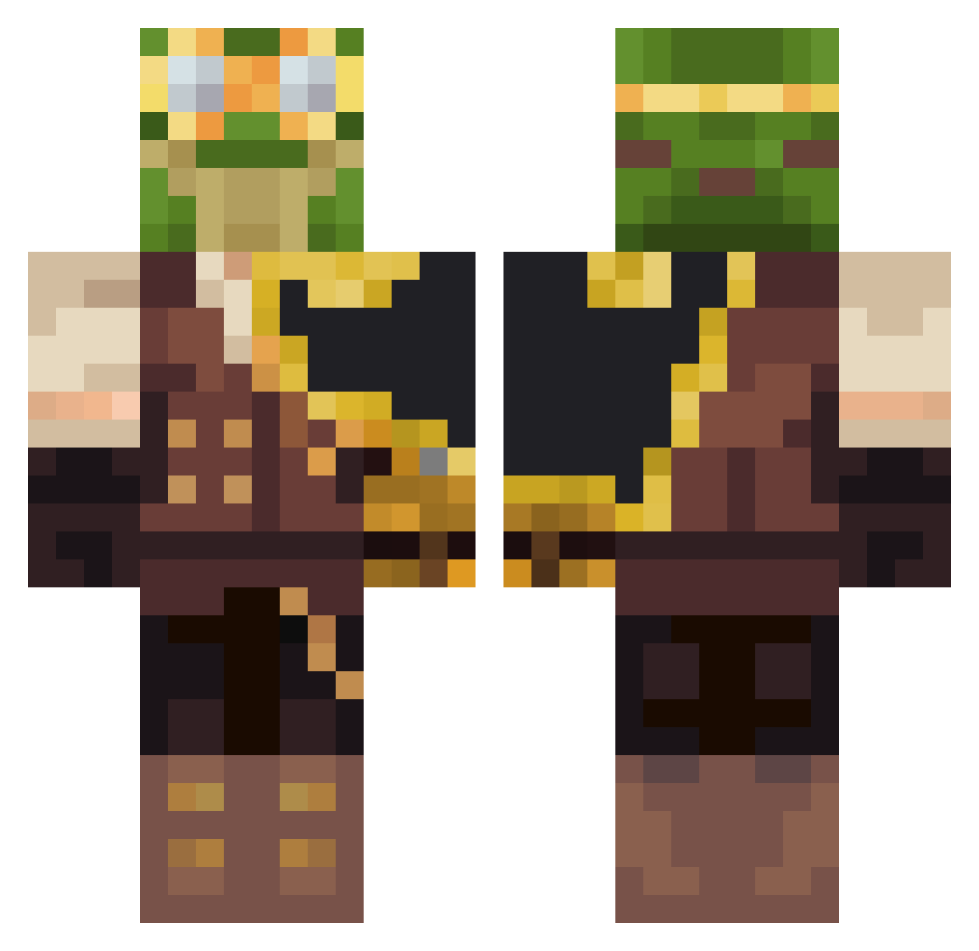 turbo_hawk Minecraft skin, front and back view