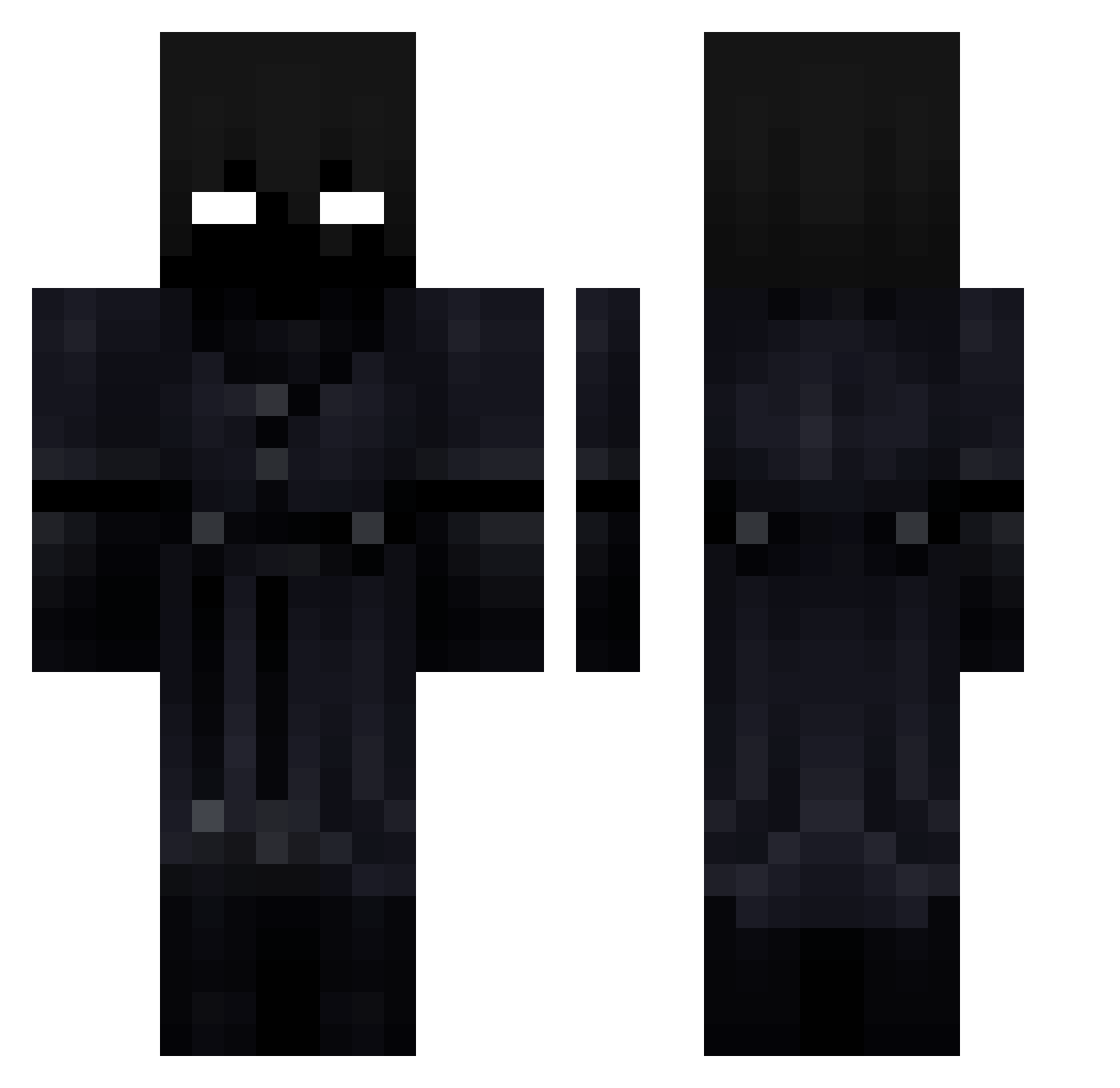 Gargamel42 Minecraft skin, front and back view