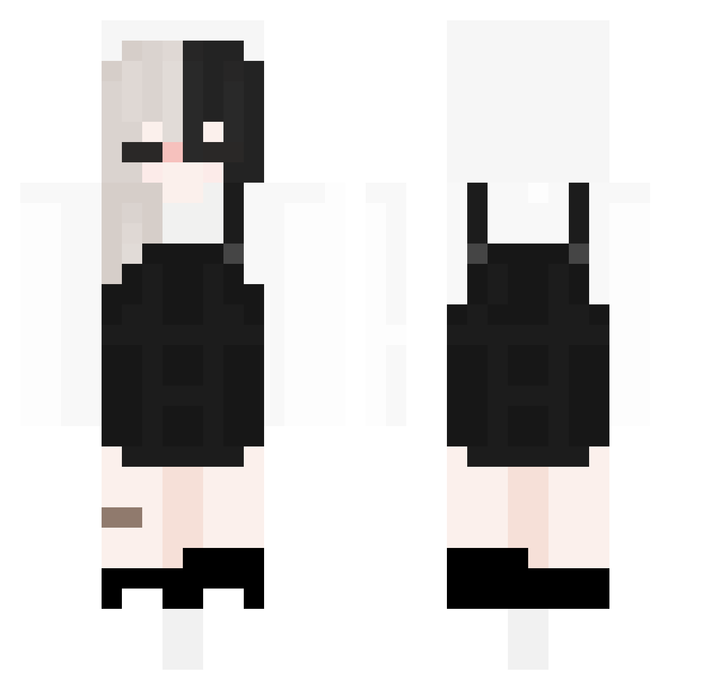 xiaoxiaopanne Minecraft skin, front and back view