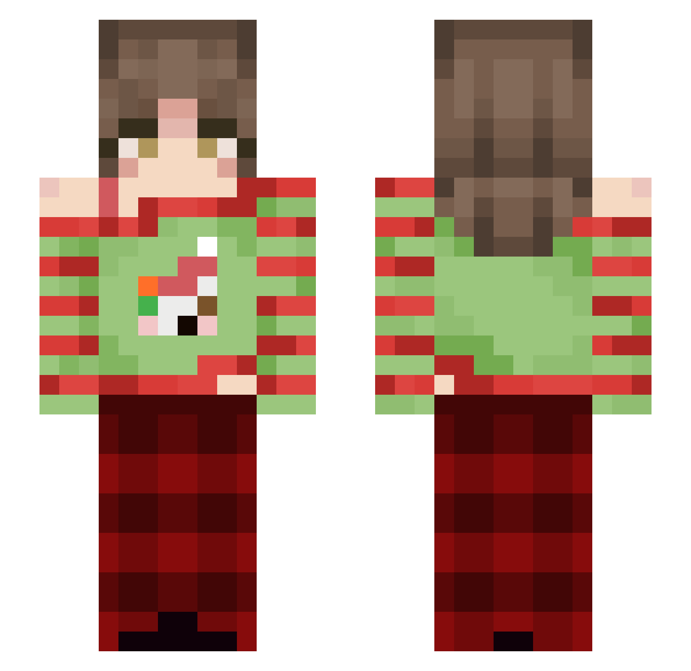 sezamek32 Minecraft skin, front and back view