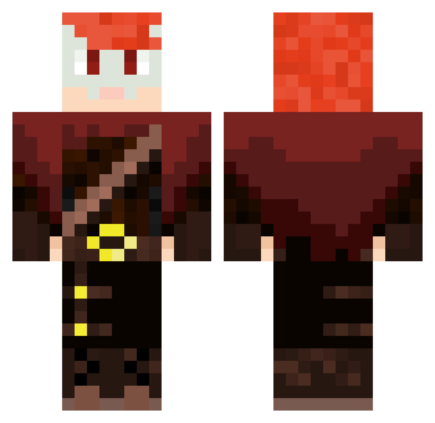 Lamedude1 Minecraft skin, front and back view