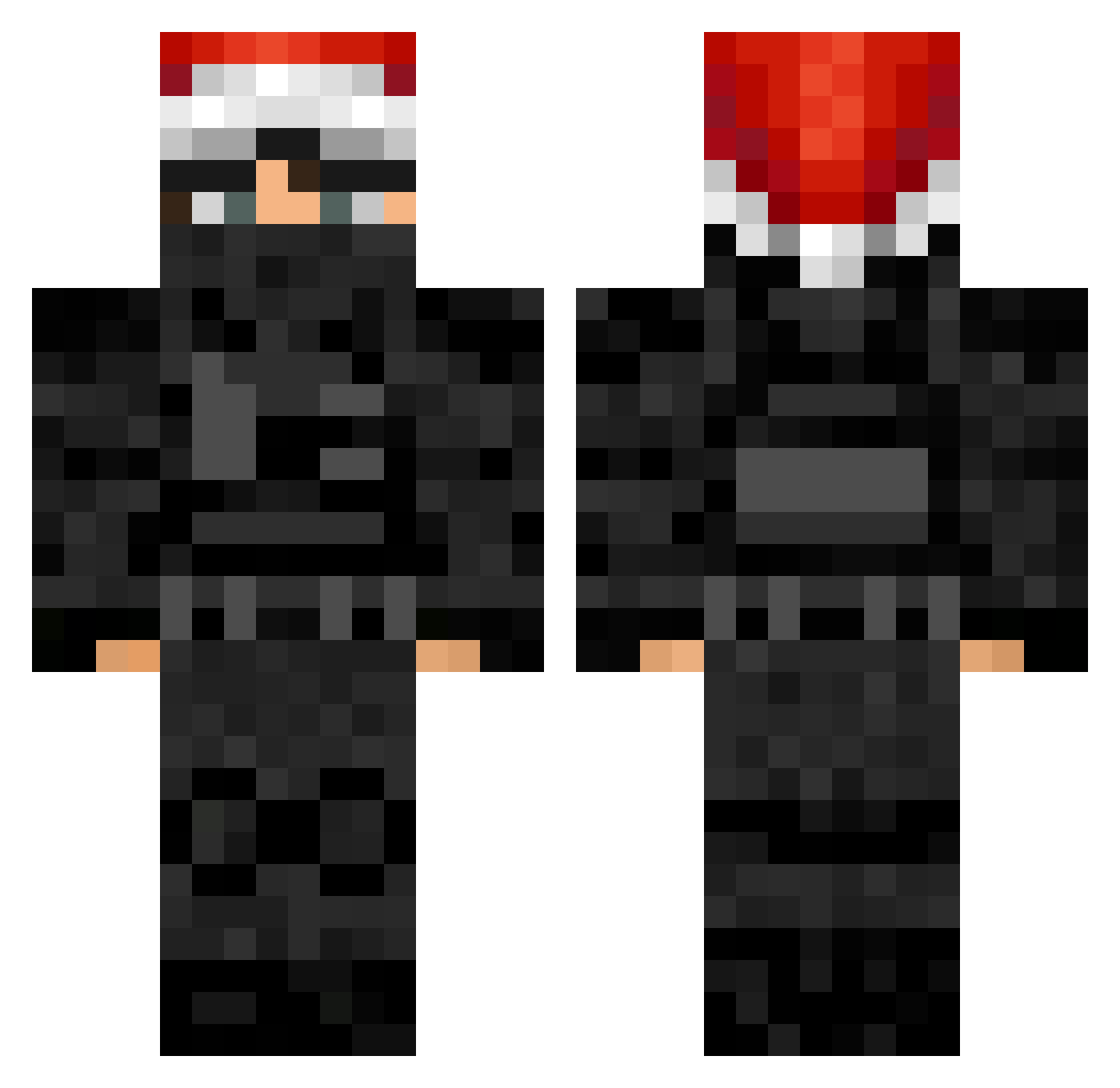 RyskyyBryzness Minecraft skin, front and back view