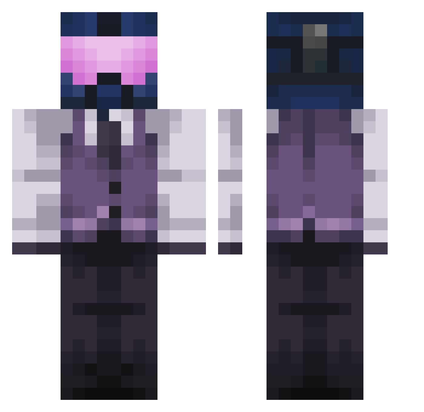 proydestroyer Minecraft skin, front and back view