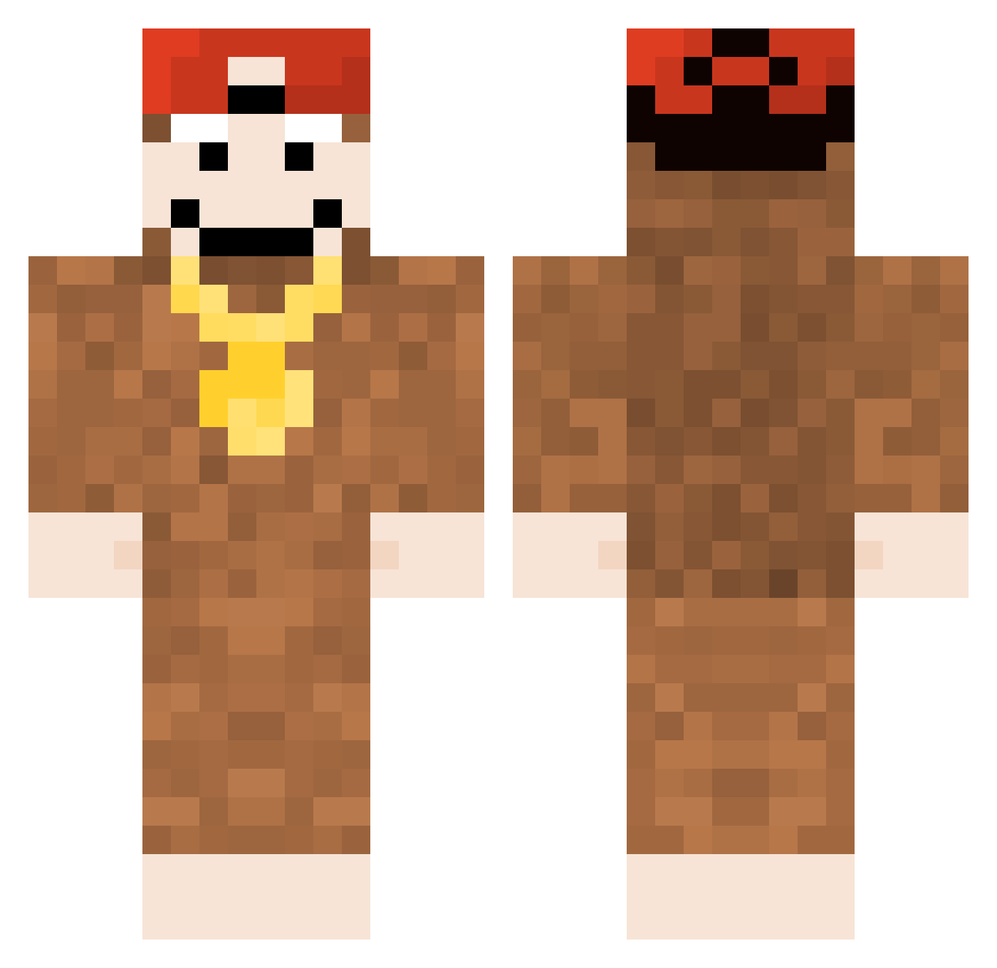 Wil3448 Minecraft skin, front and back view