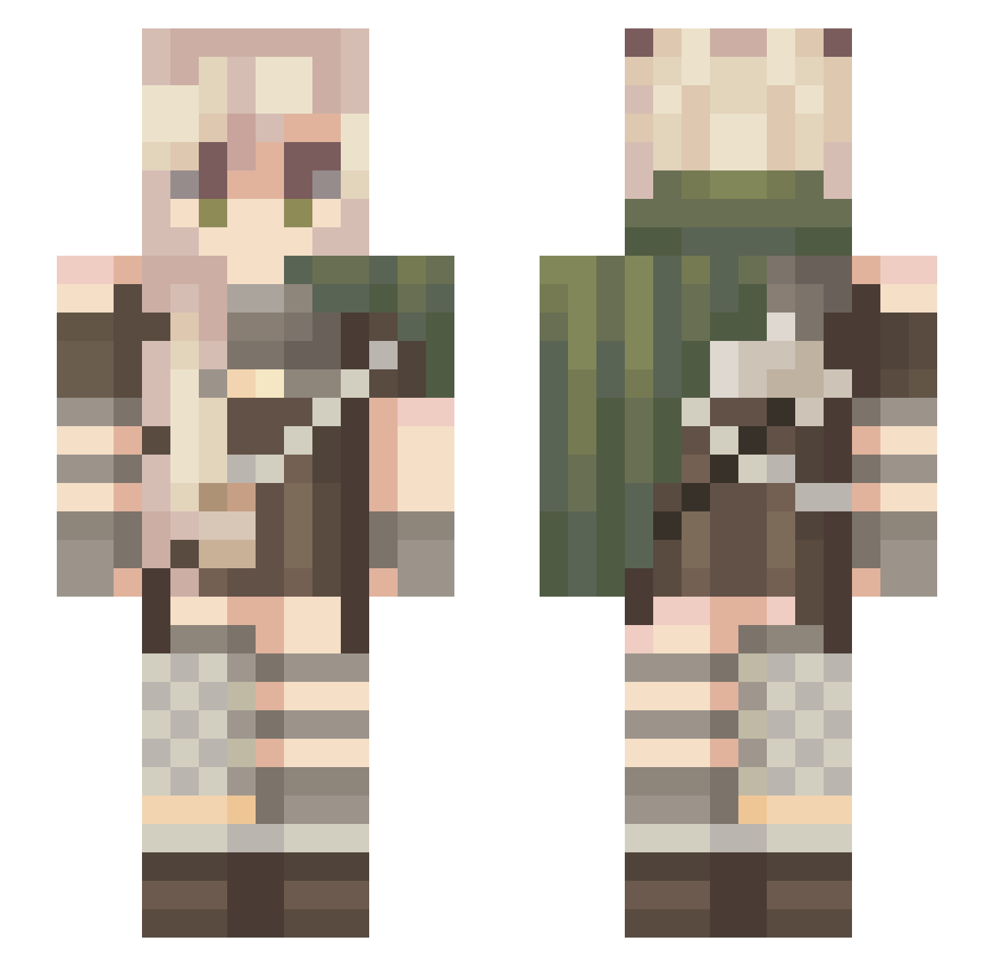 KEHH06 Minecraft skin, front and back view