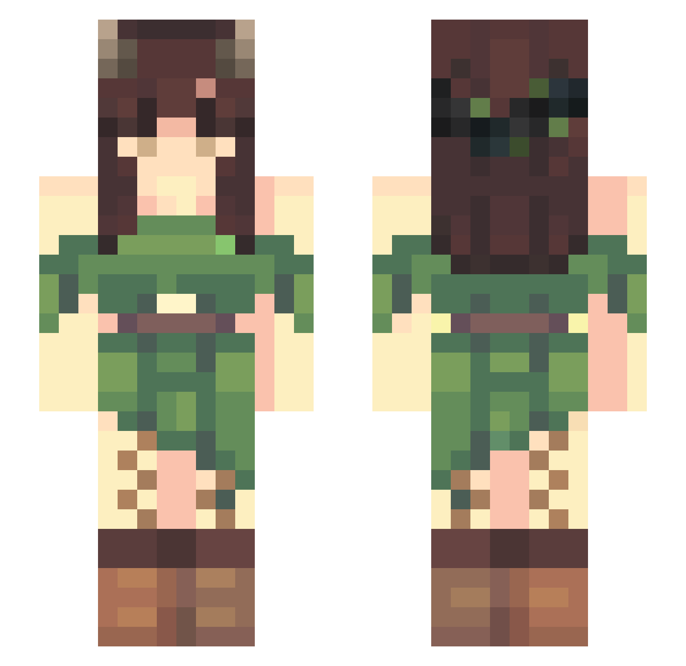 GoldenAsh06 Minecraft skin, front and back view