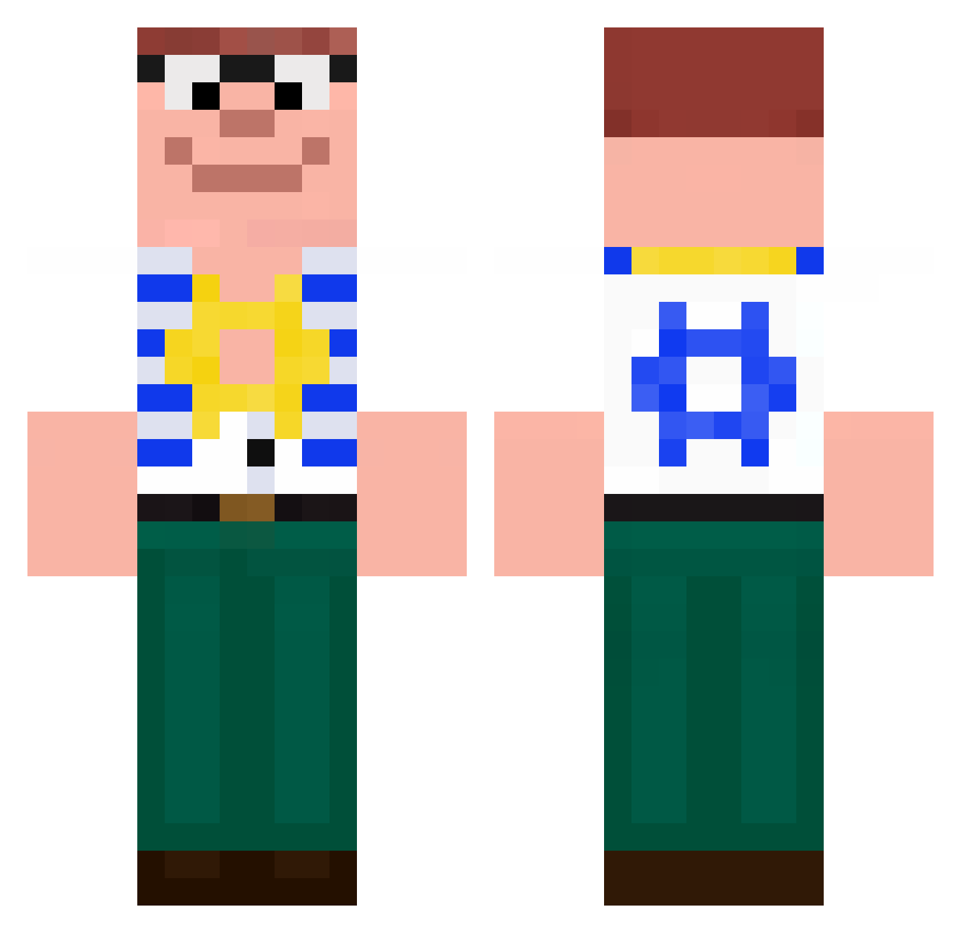 TOBIASENYA1974 Minecraft skin, front and back view