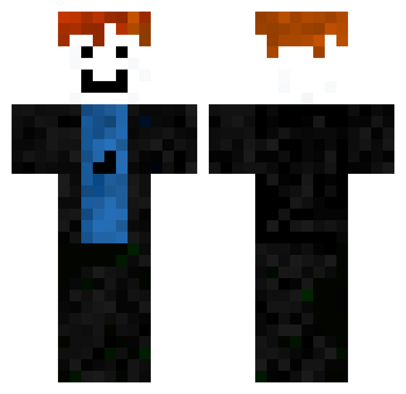Andivipeq Minecraft skin, front and back view