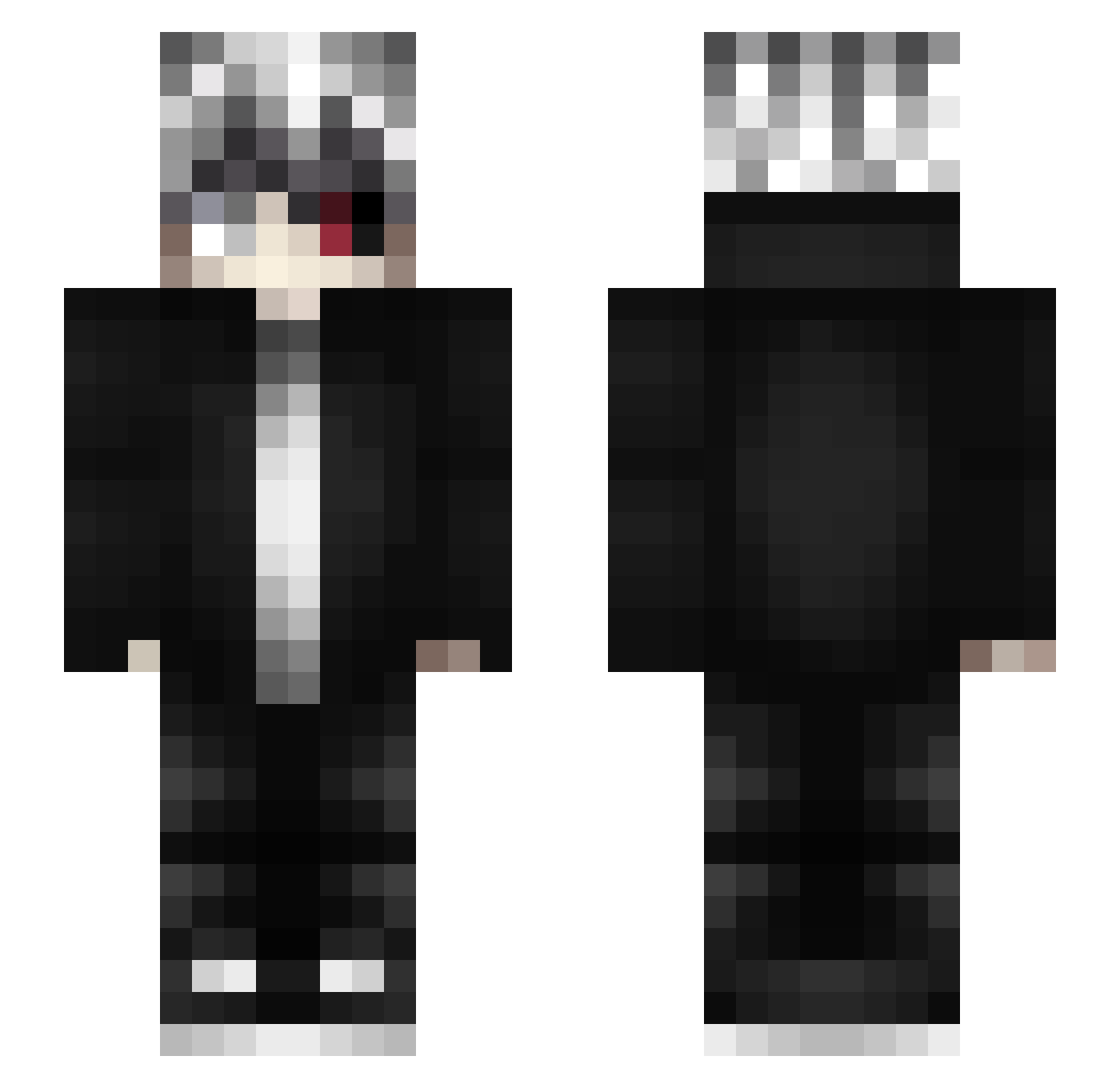 KiffendesHaze Minecraft skin, front and back view