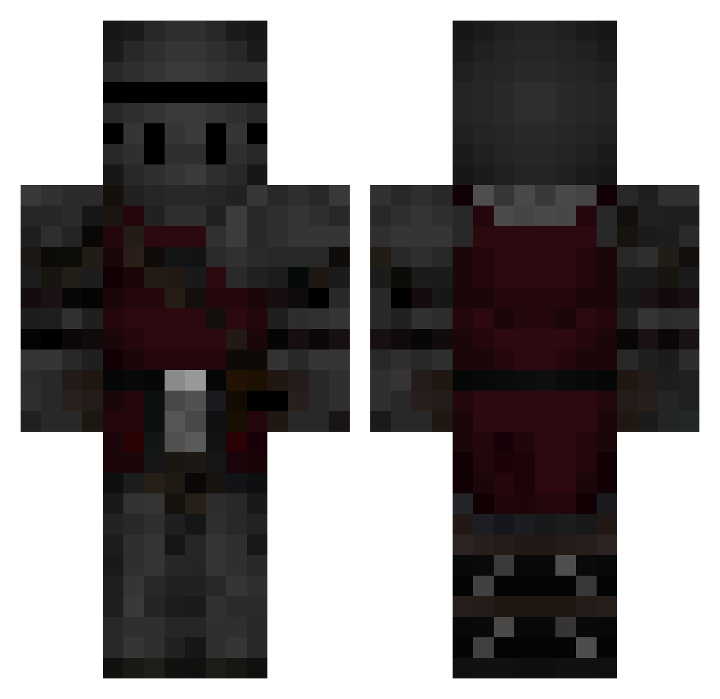 Lamplight Minecraft skin, front and back view
