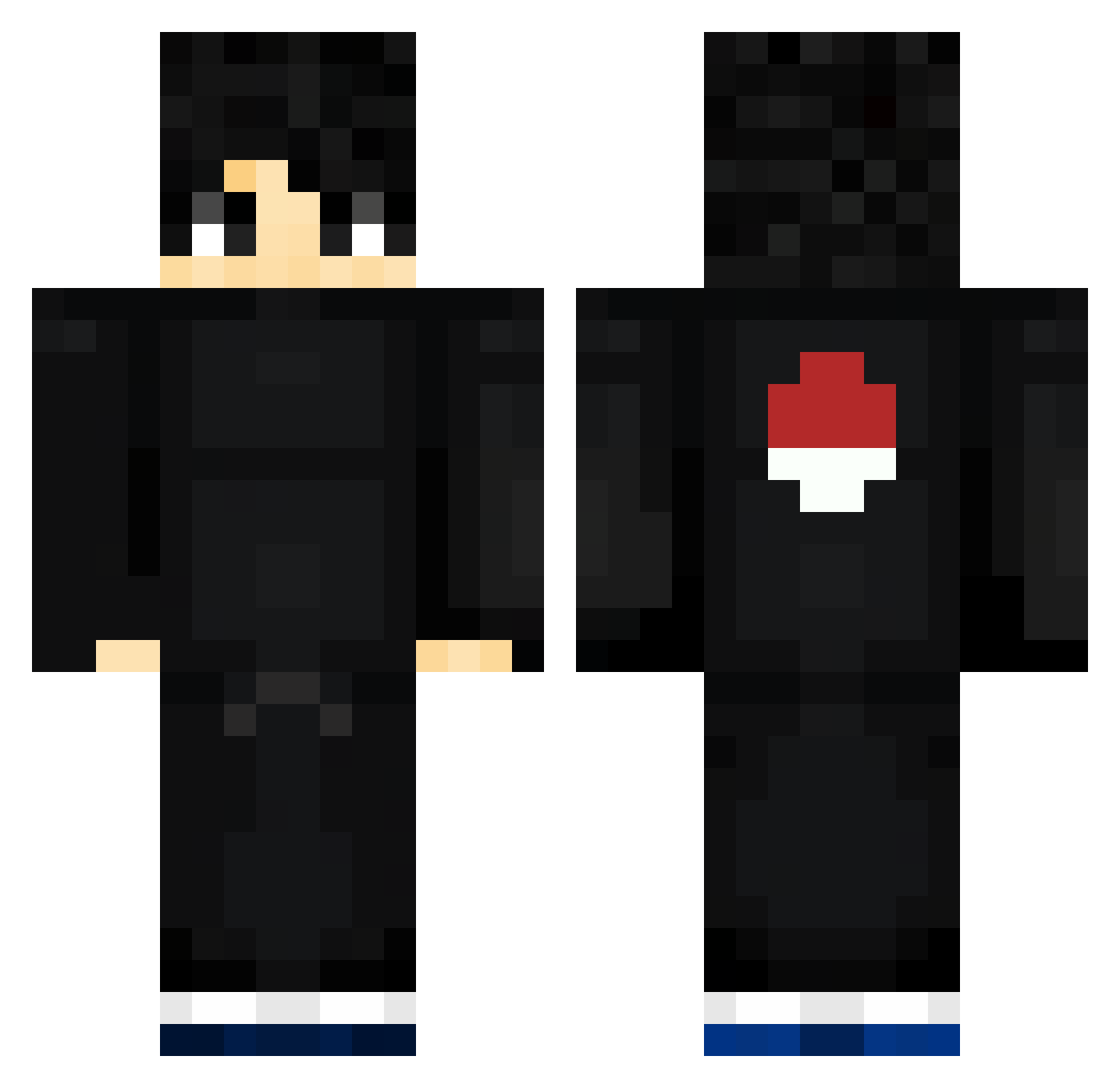 KILLlock Minecraft skin, front and back view