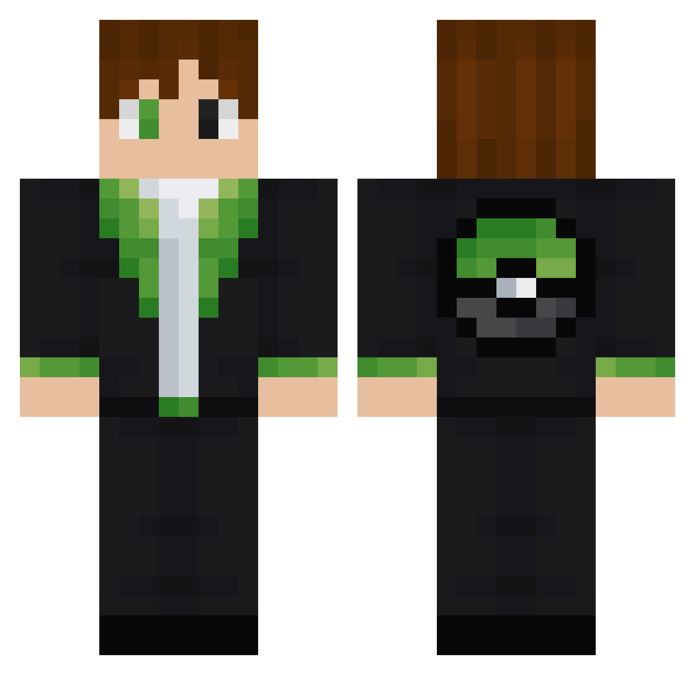 WildFire905 Minecraft skin, front and back view